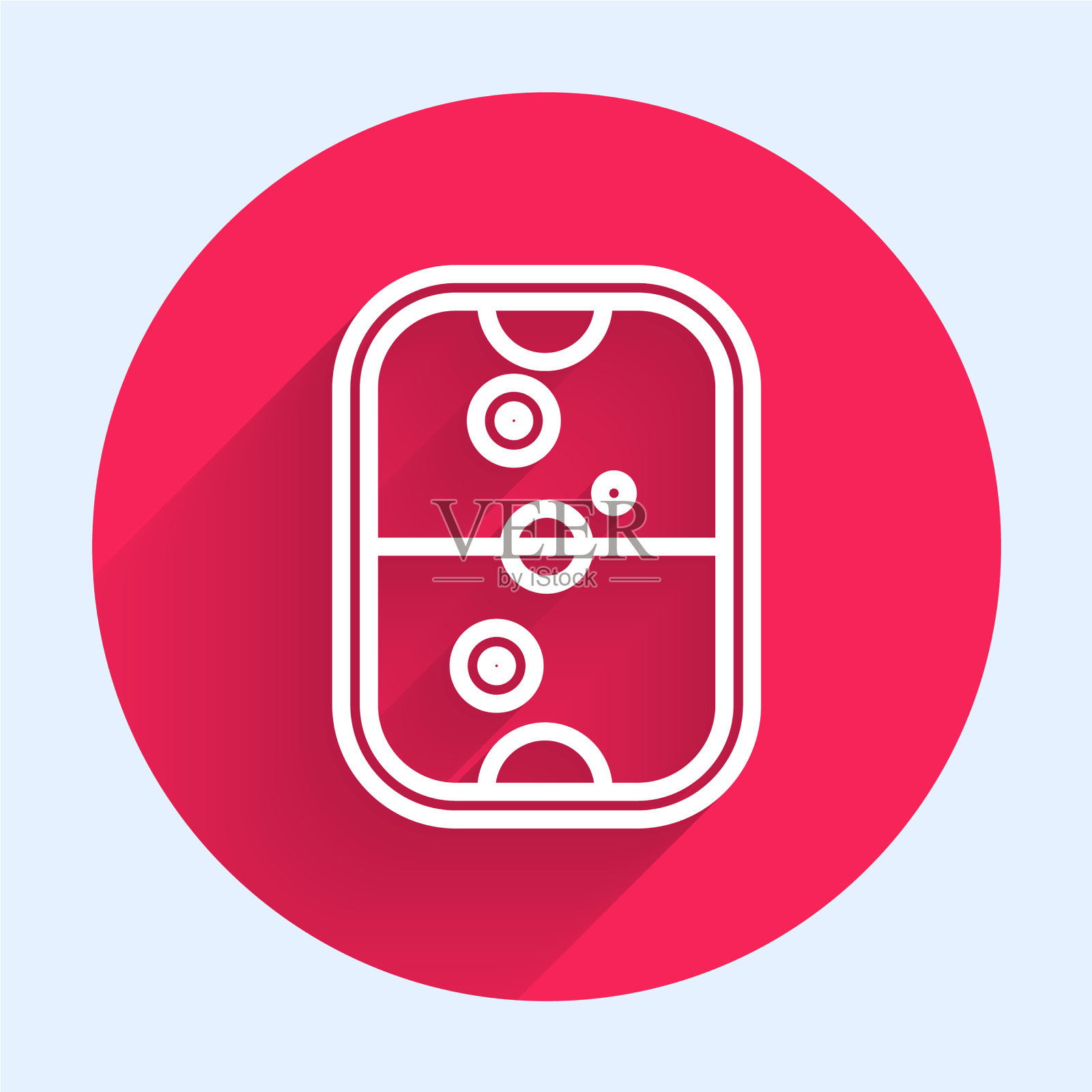 白色线空气冰球表图标孤立与图标素材