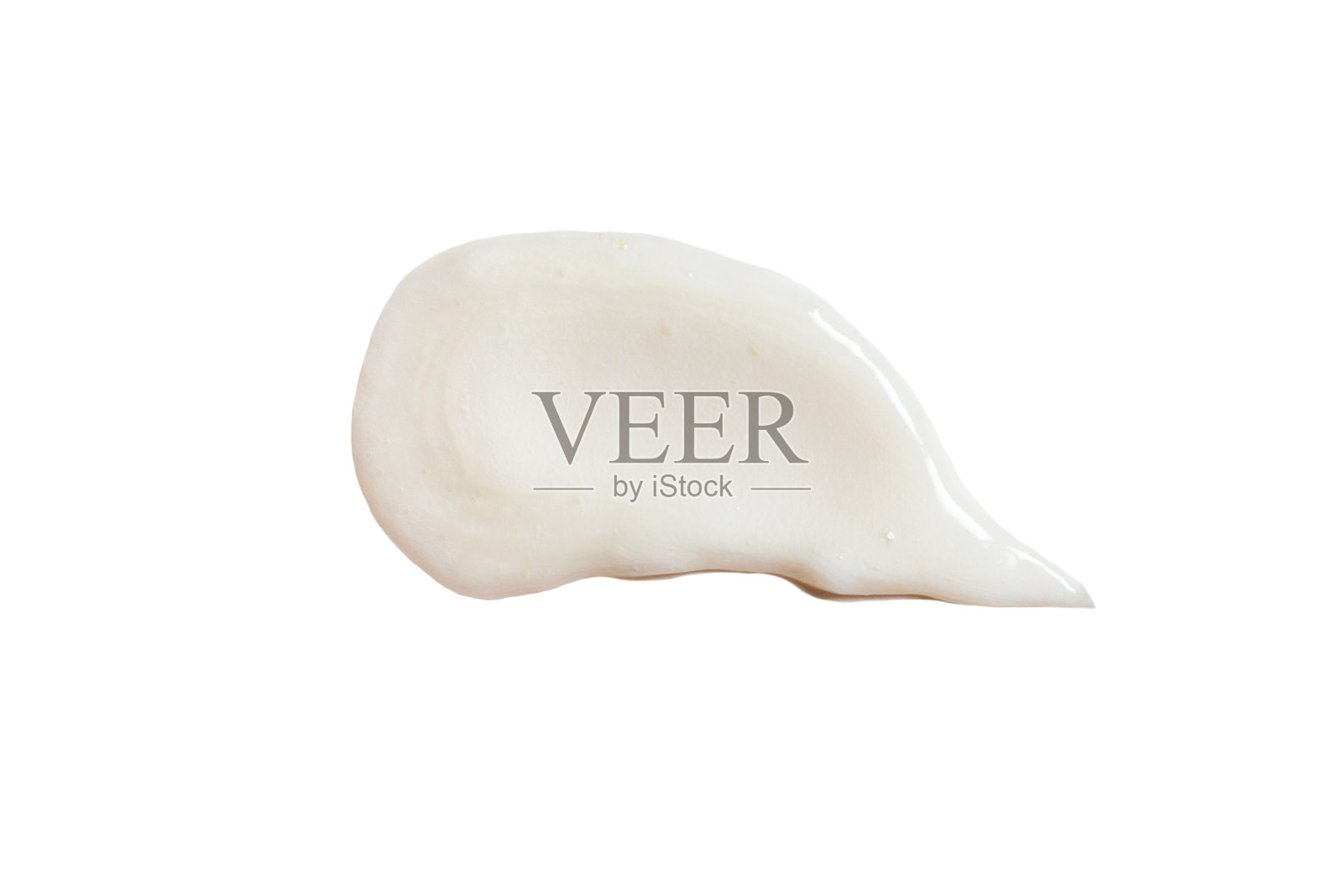 涂抹白色保湿霜孤立的白色背景特写照片摄影图片