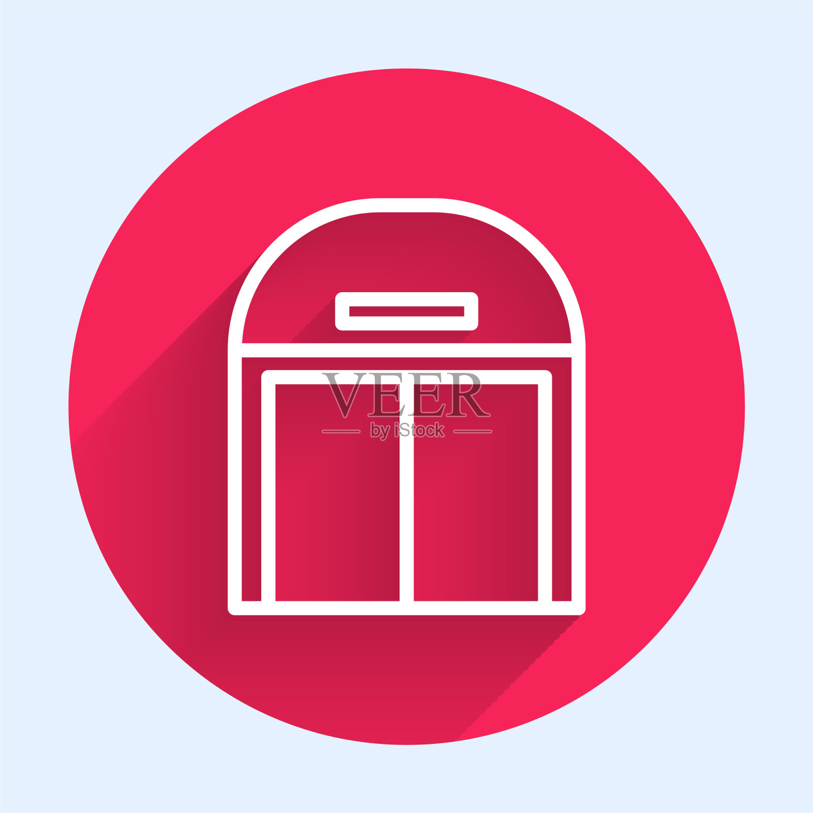 飞机机库图标白线与长隔离图标素材