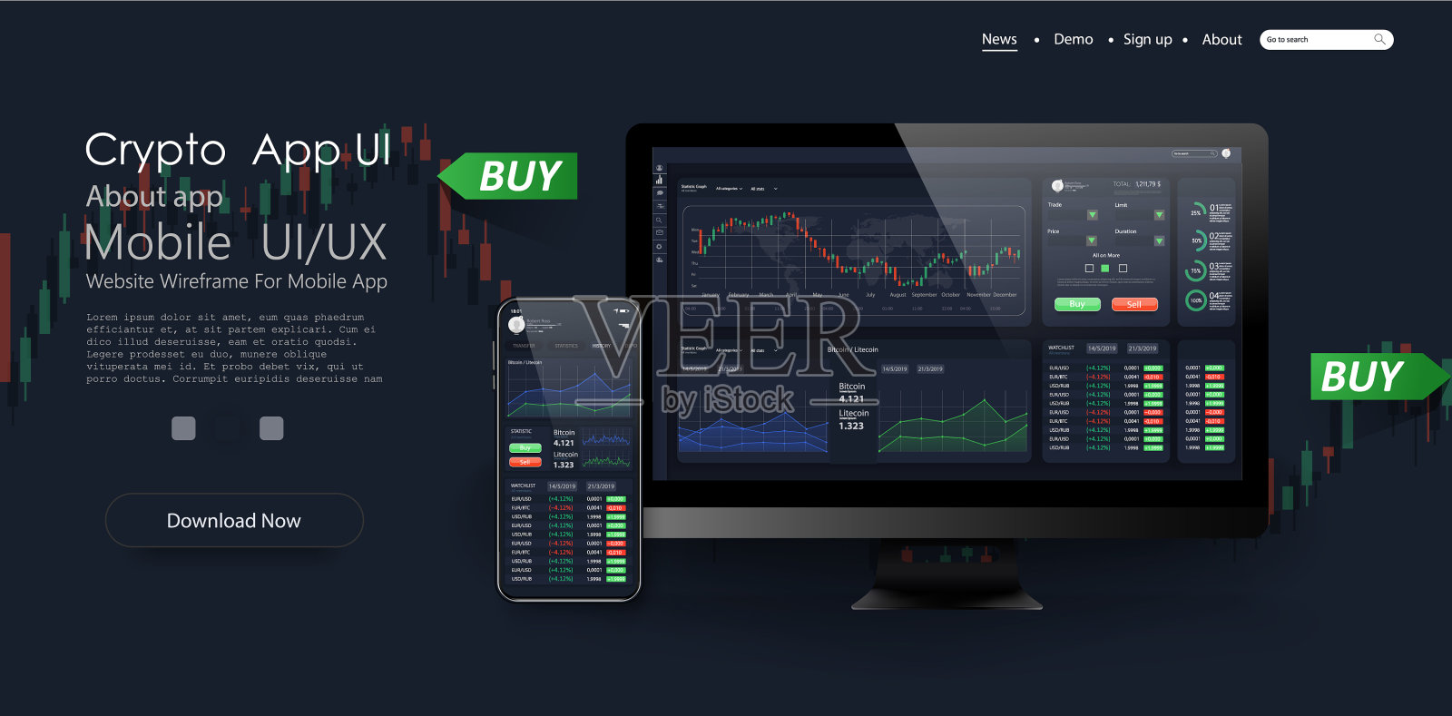 交易UI伟大的设计为任何目的交易插画图片素材