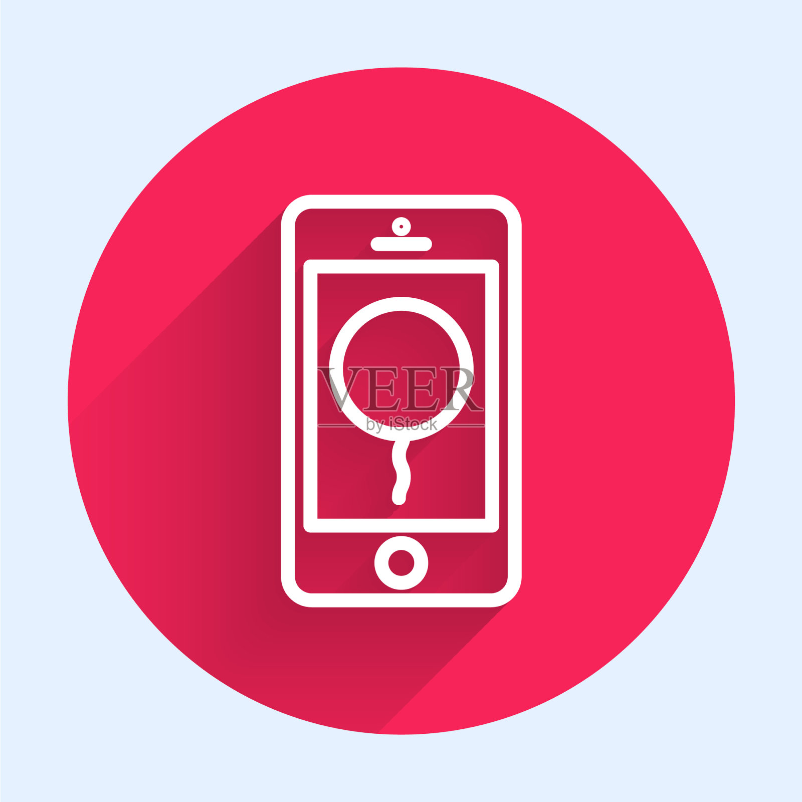 白线手机与生日短信图标图标素材