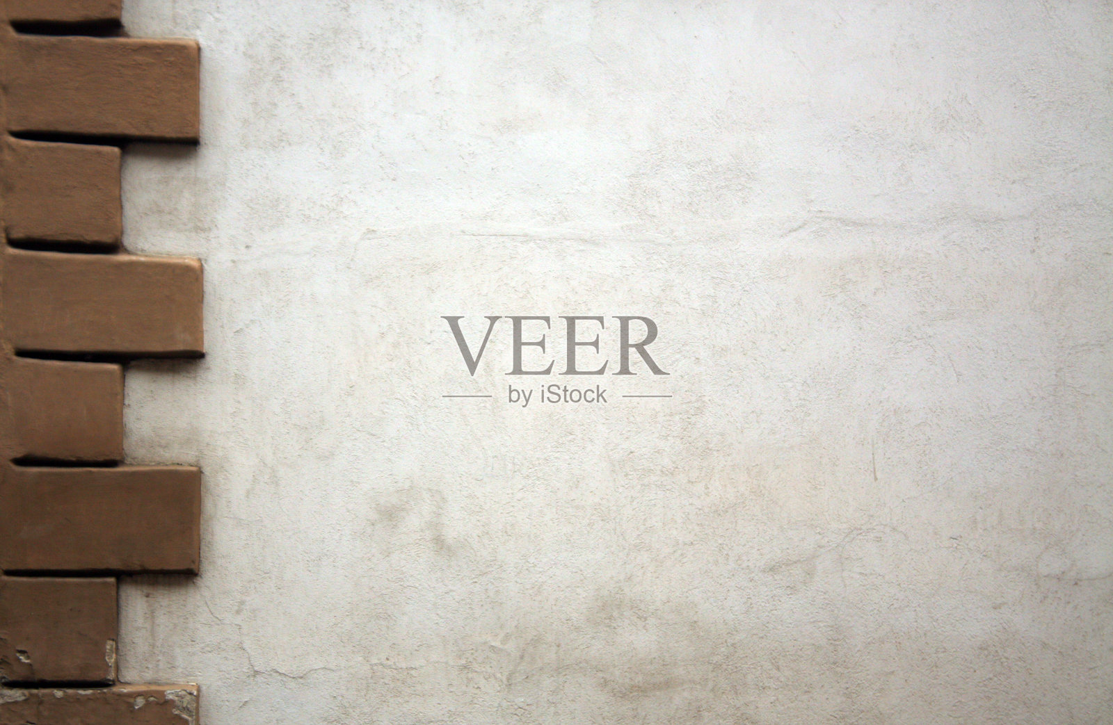 混凝土墙与装饰砖风格。照片摄影图片