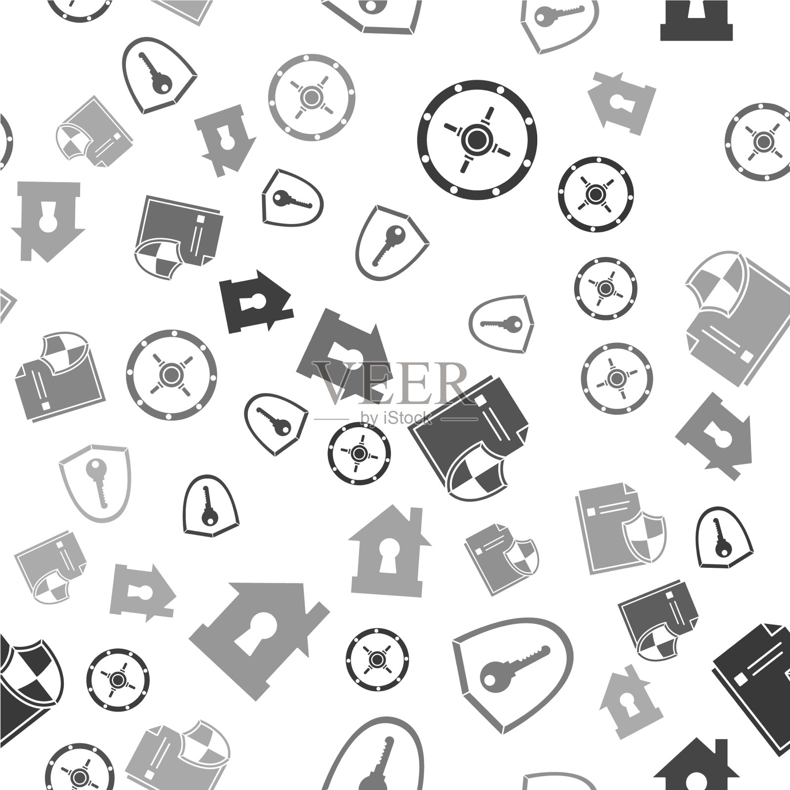 设置安全屏蔽与关键文件保护图标素材