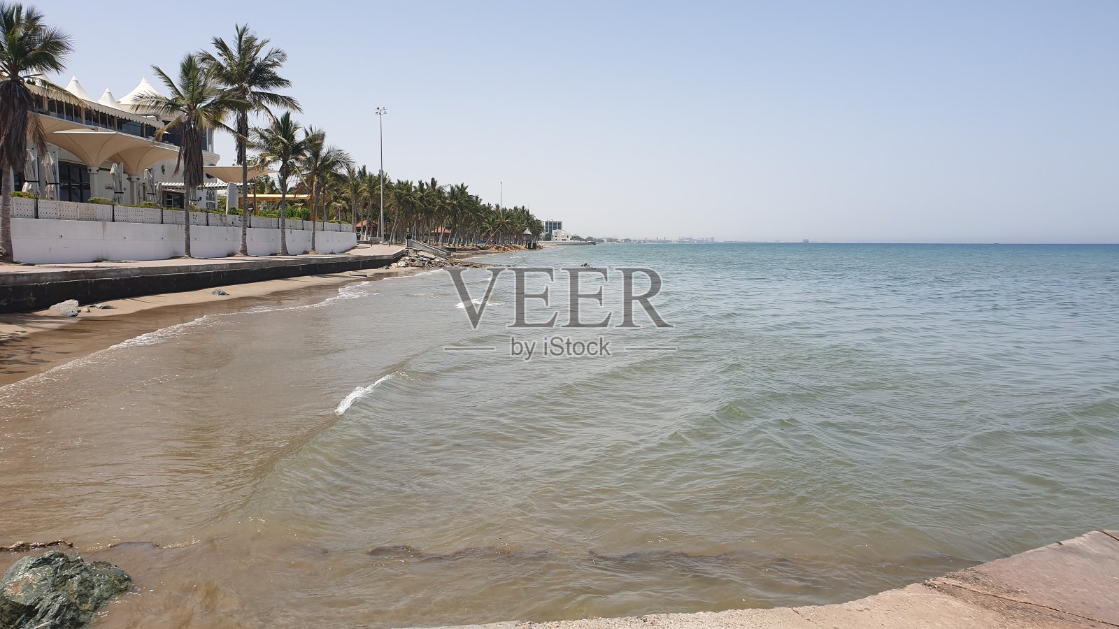 阿曼-马斯喀特美丽的海滩景色照片摄影图片