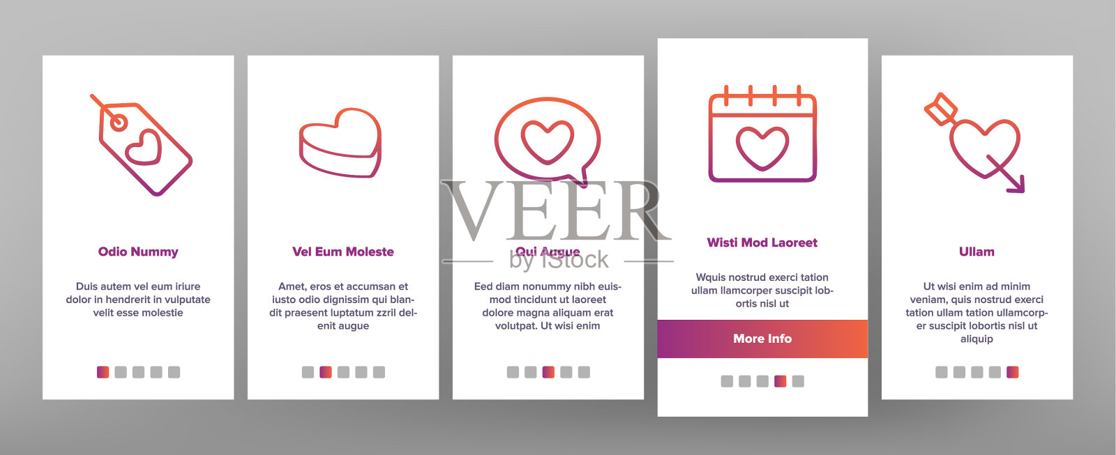 情人节浪漫登陆图标集图标素材