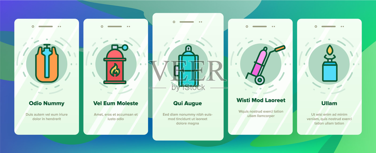 气瓶设备上的图标设置图标素材