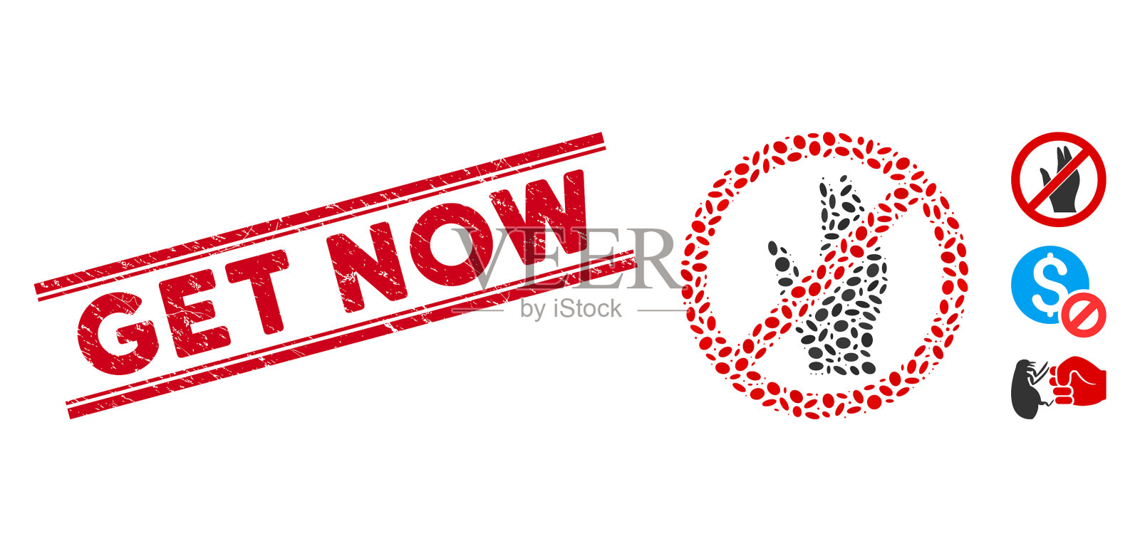 划伤得到现在的线密封和马赛克没有管理插画图片素材