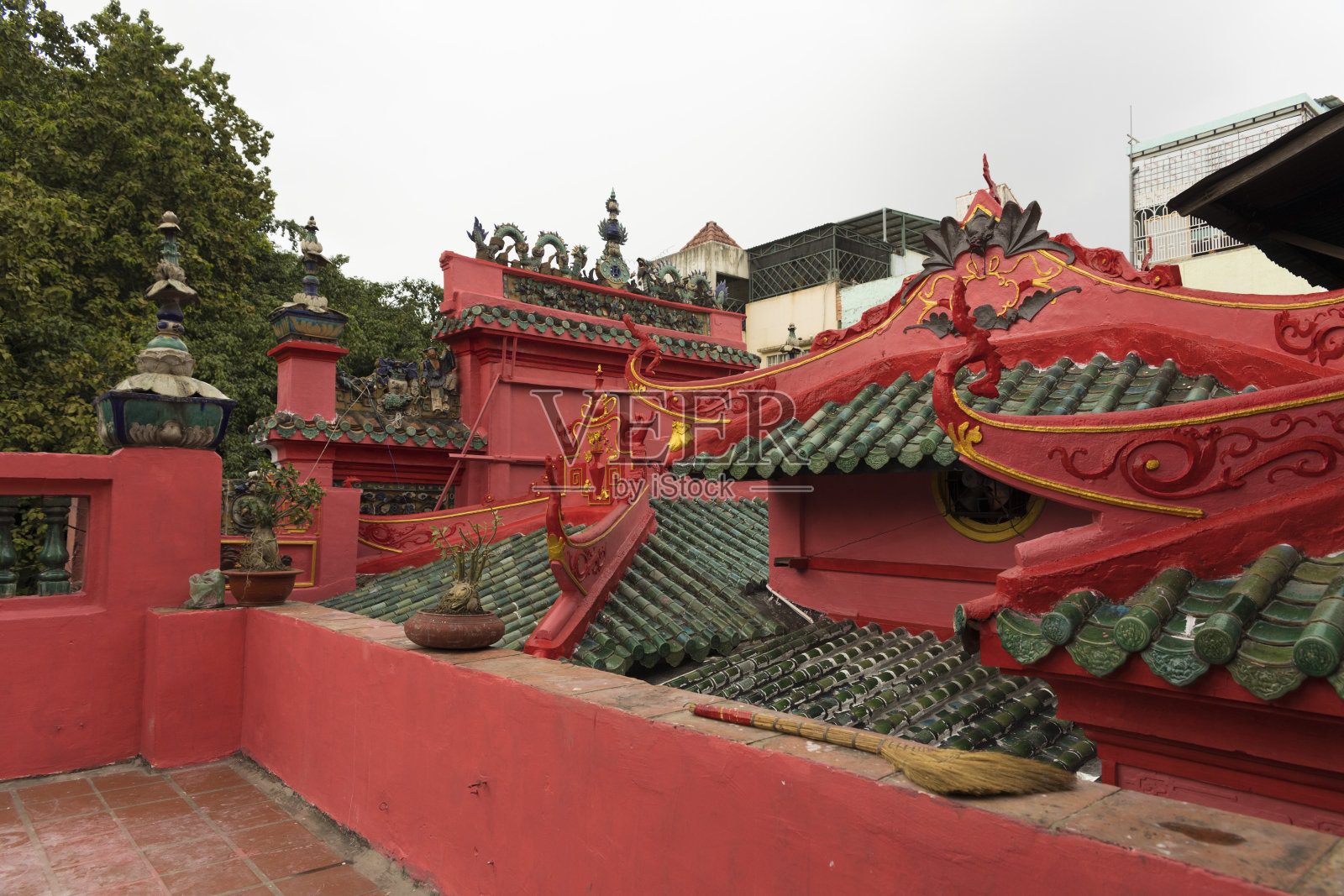 越南胡志明市的玉皇塔或福海图寺照片摄影图片