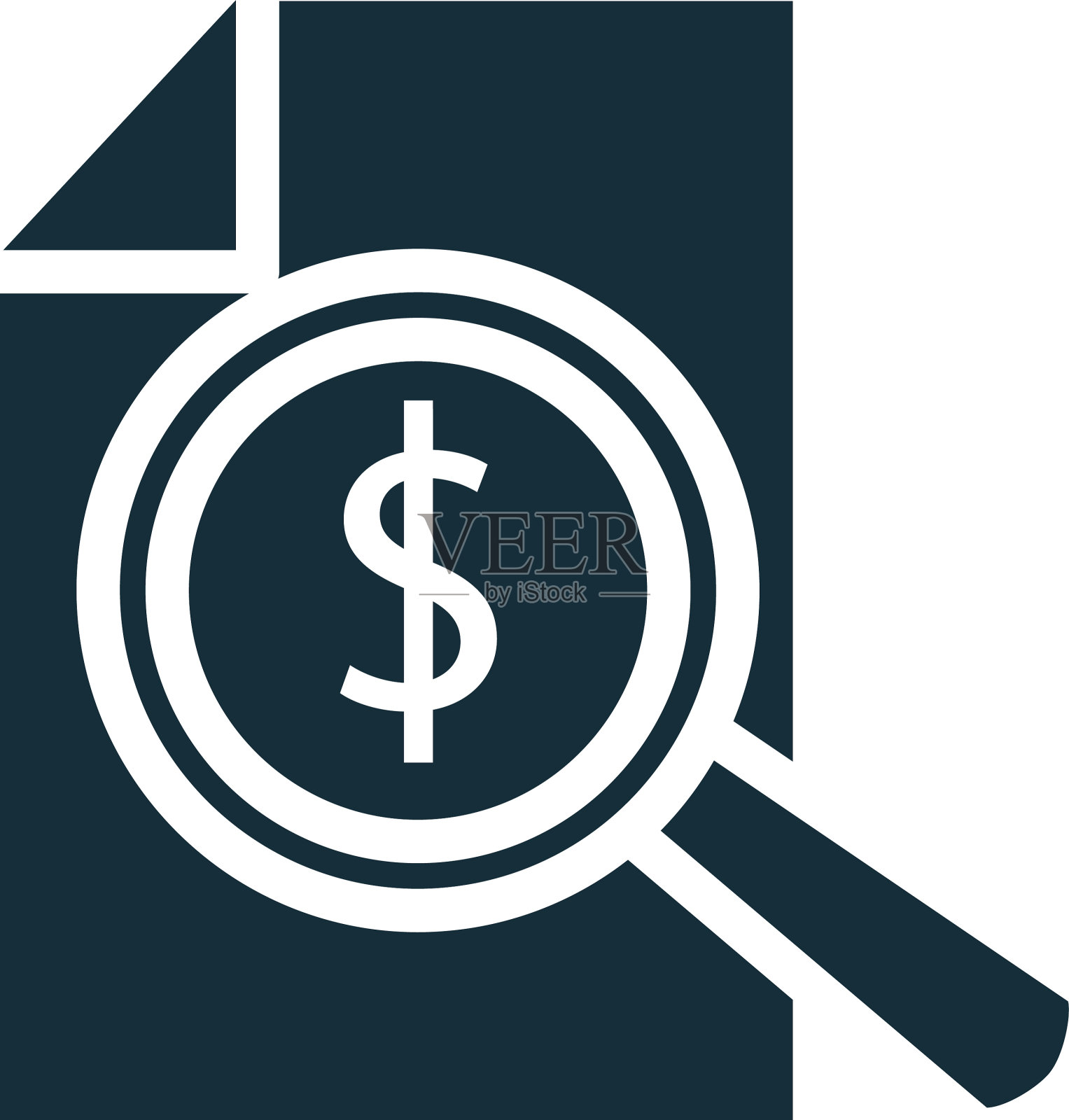 货币元符号在文件中有放大作用插画图片素材