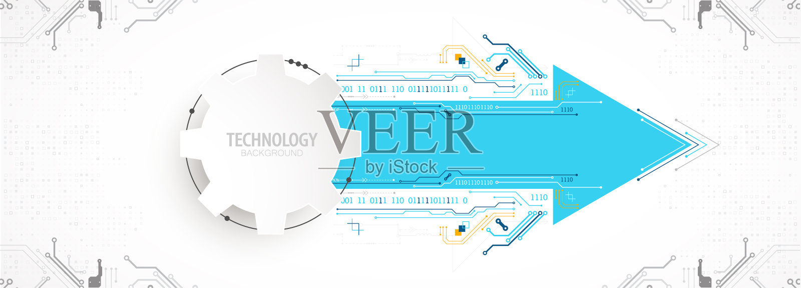 摘要技术电路板。通信的概念。箭头的主题。插画图片素材