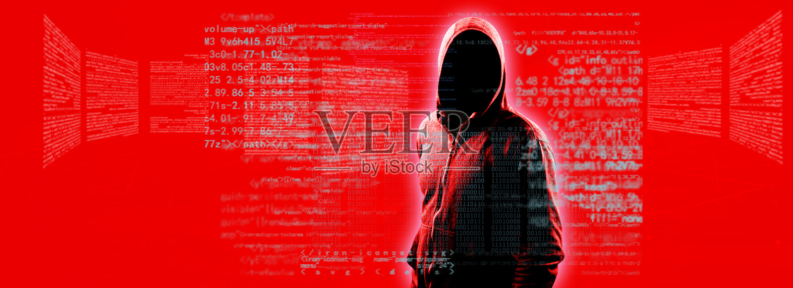 匿名网络黑客在电脑前。网络犯罪的概念照片摄影图片