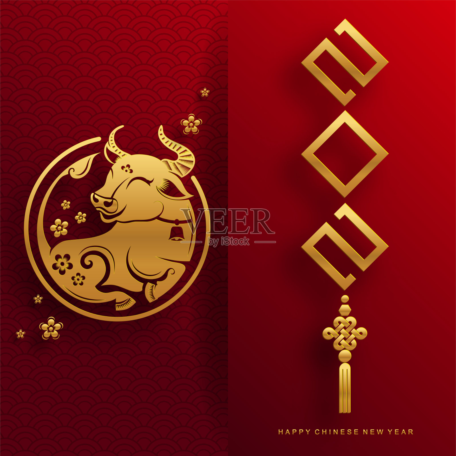 2021年中国新年。设计模板素材