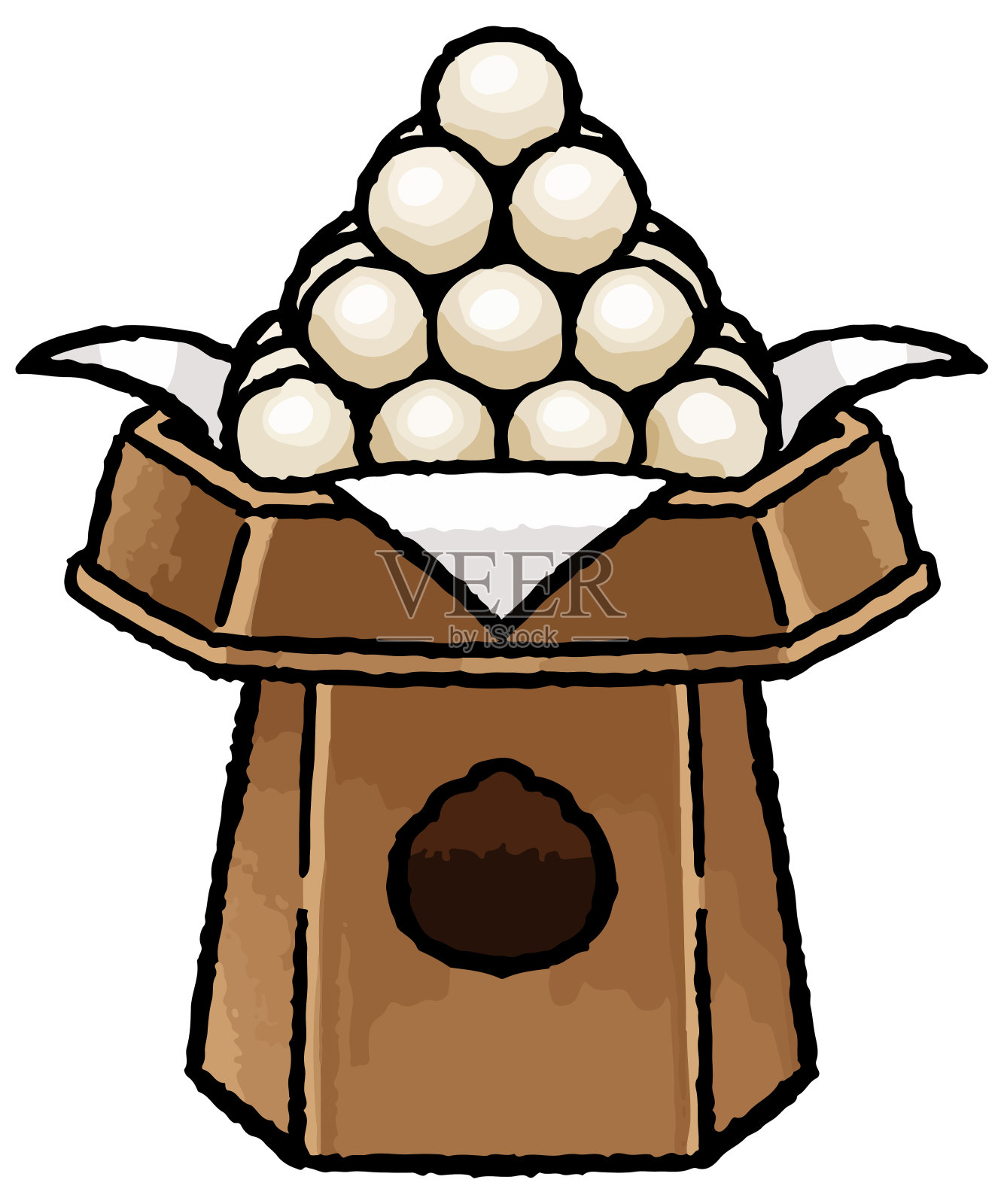 手绘矢量图大冢堂插画图片素材