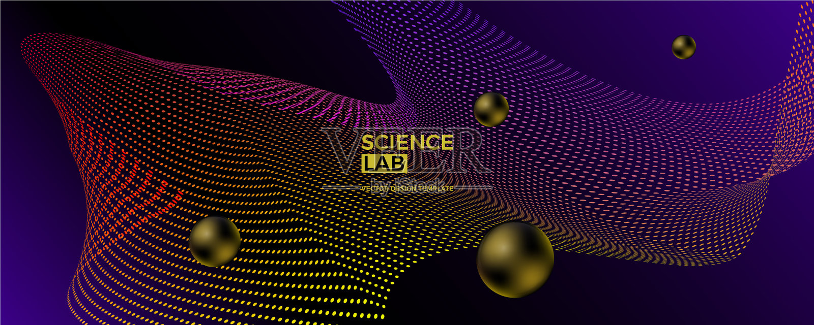 未来与动态粒子背景插画图片素材