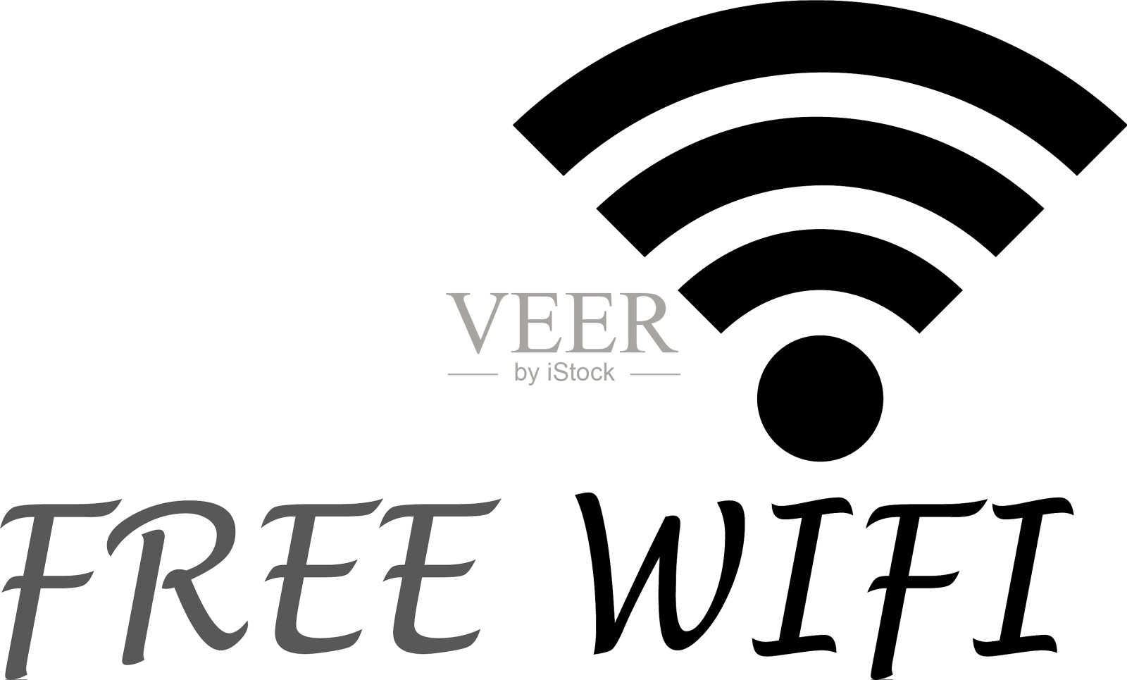 无线的象征插画图片素材