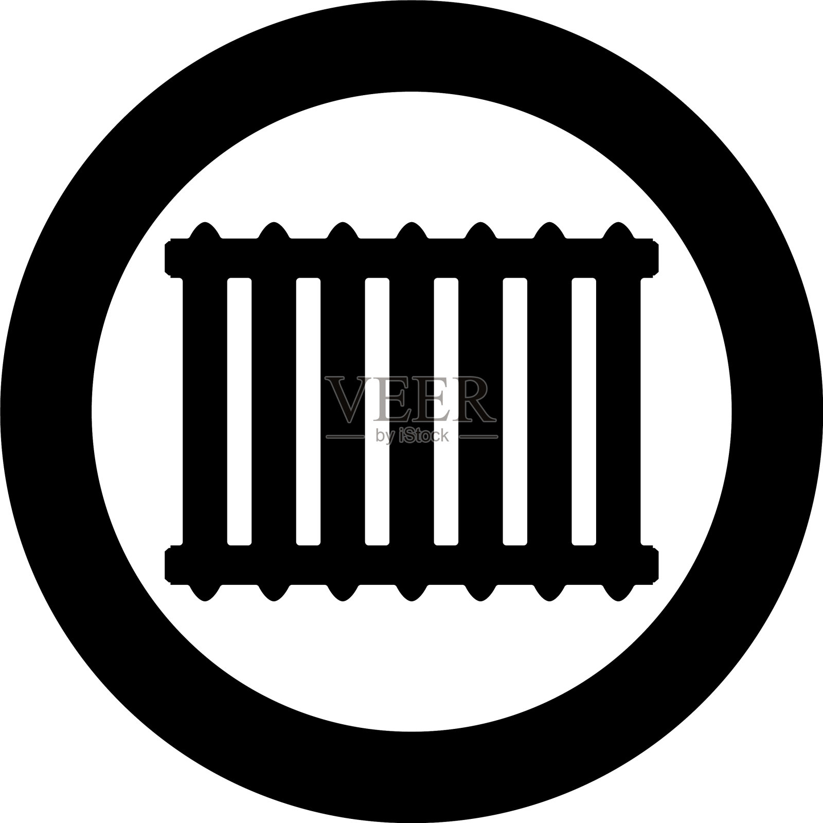 铸铁电池加热散热器图标图标素材