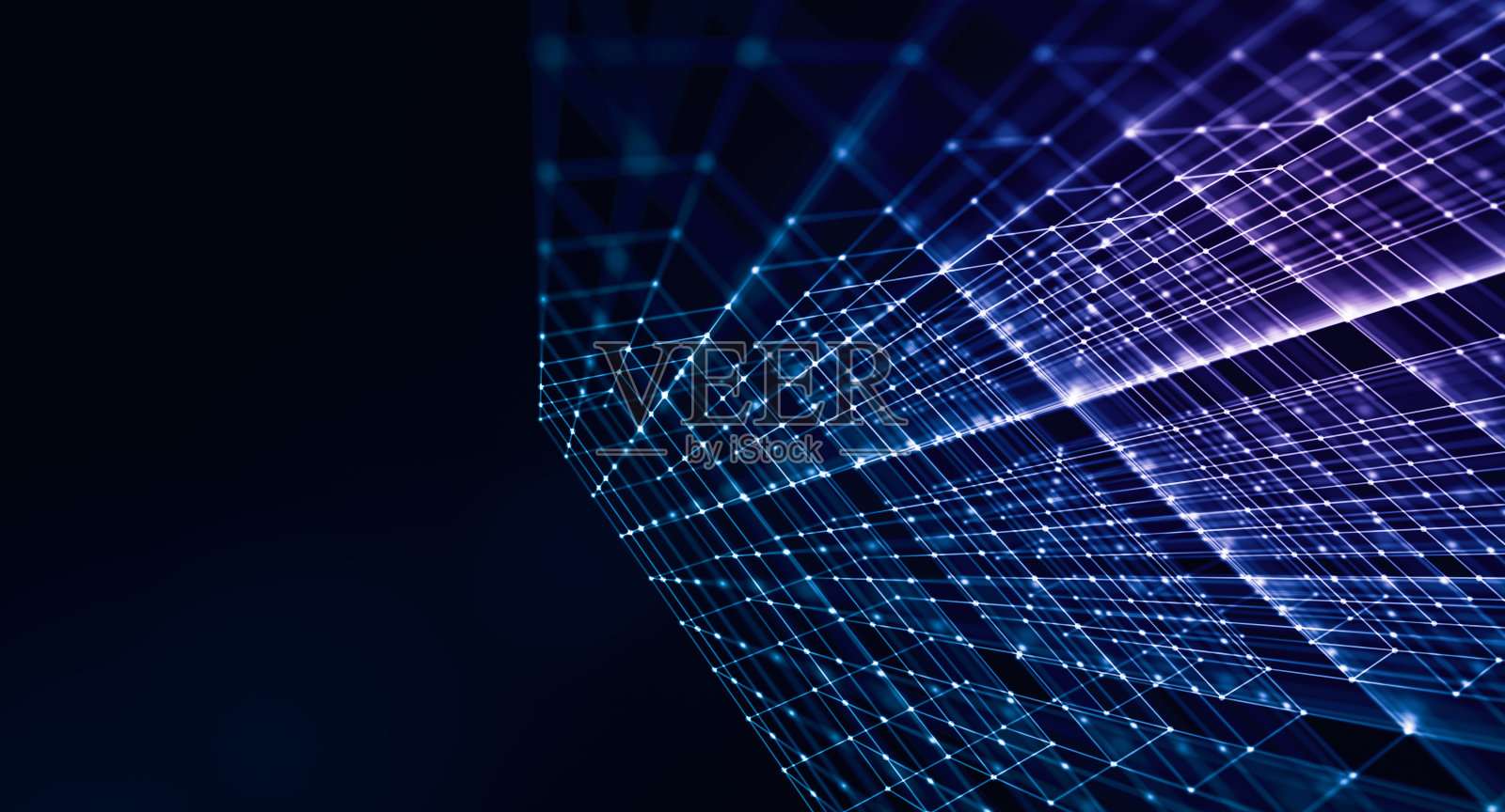 用点、线、光的连接抽象建筑背景。技术和商业数据概念丰富多彩。照片摄影图片