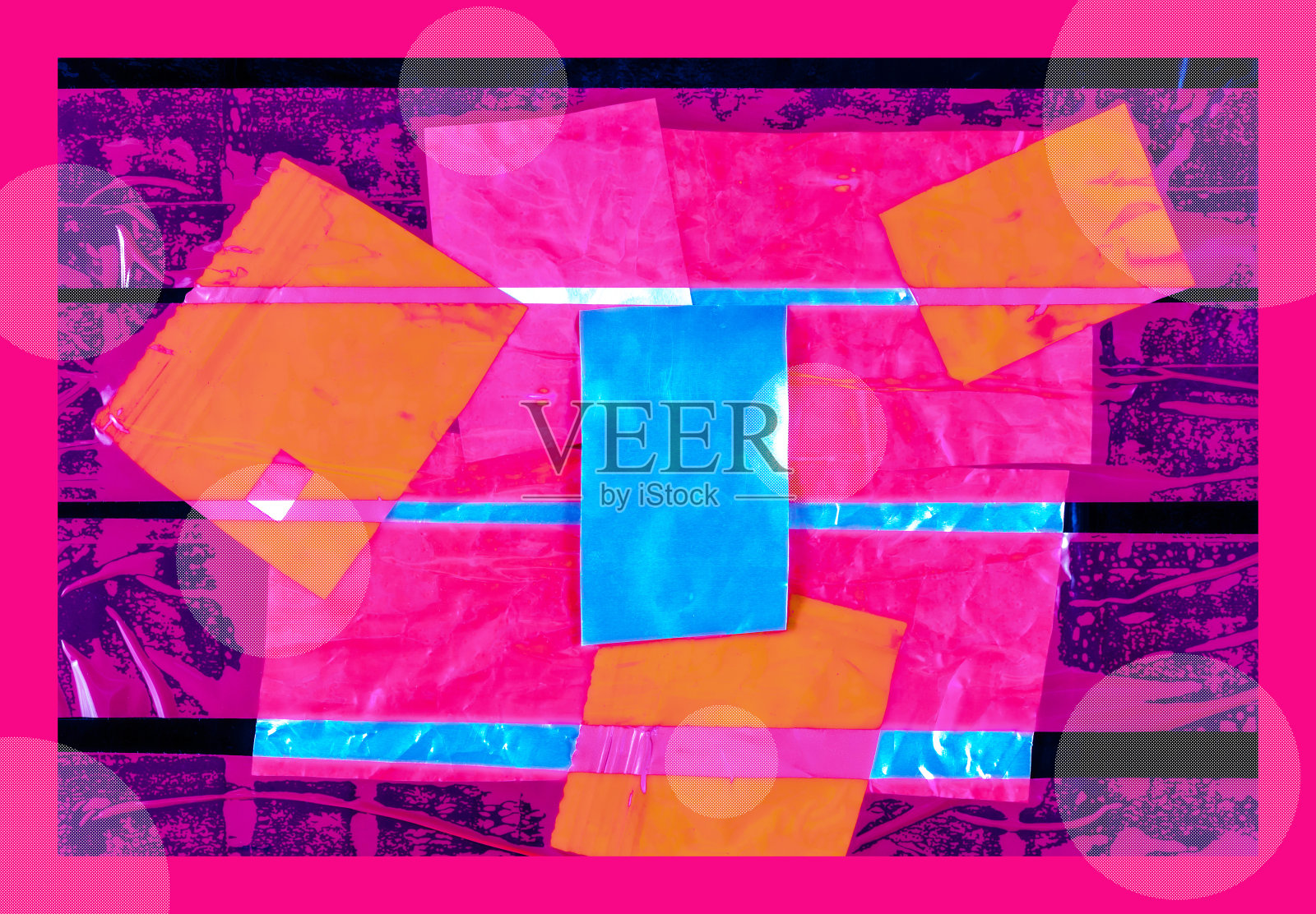 现代艺术抽象图案情绪板：纸裁拼贴混合媒体纹理背景，潮流艺术照片摄影图片