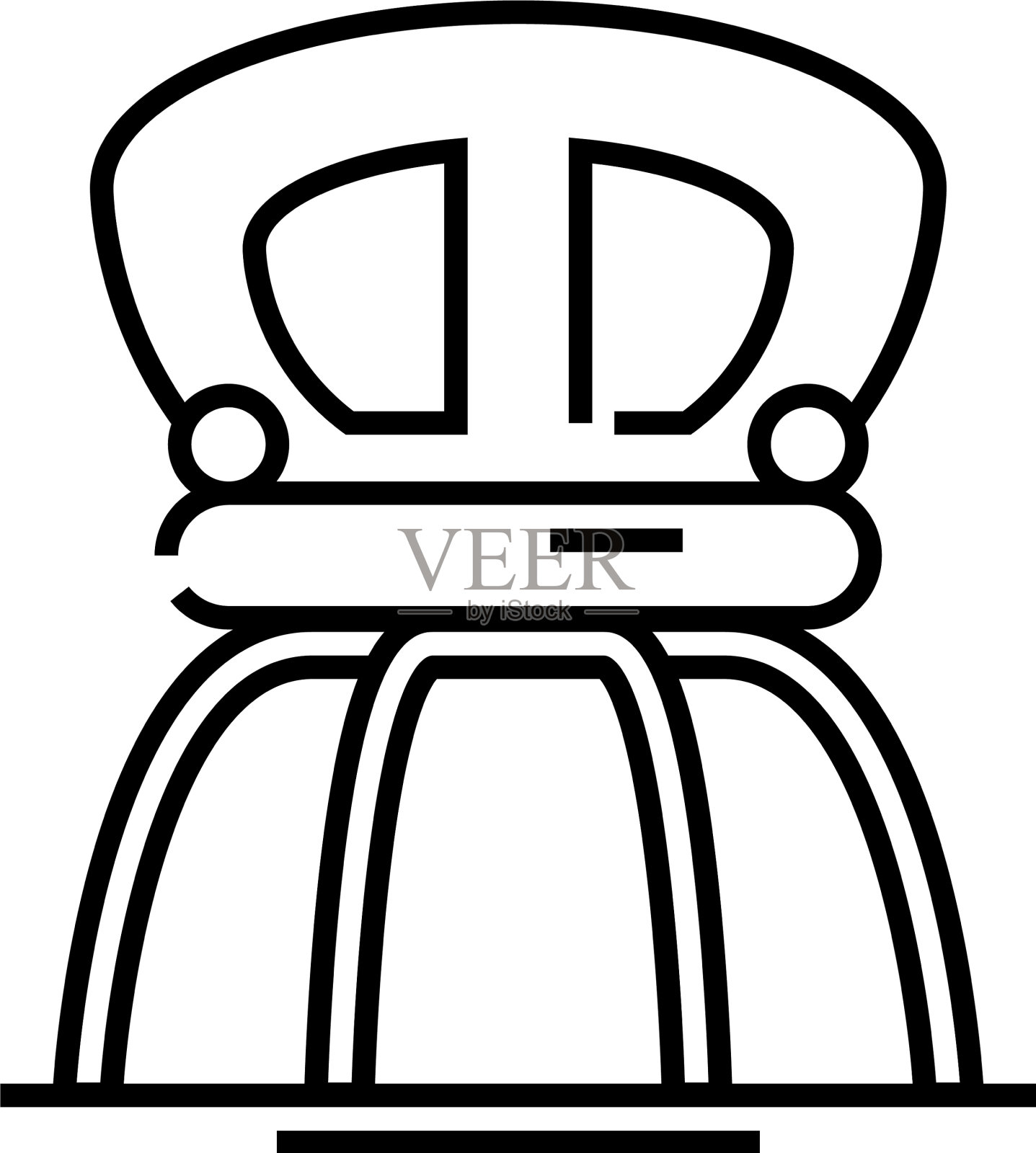 舒适的椅子线条图标概念标志轮廓设计元素图片