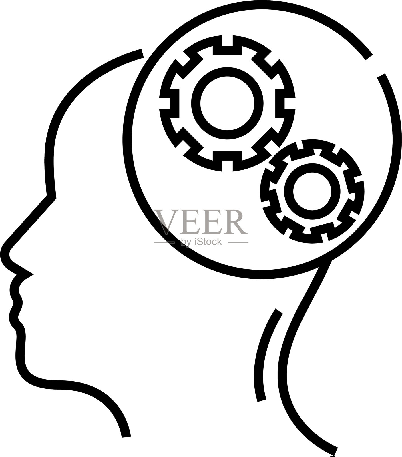 复杂的工艺线图标概念标志设计元素图片