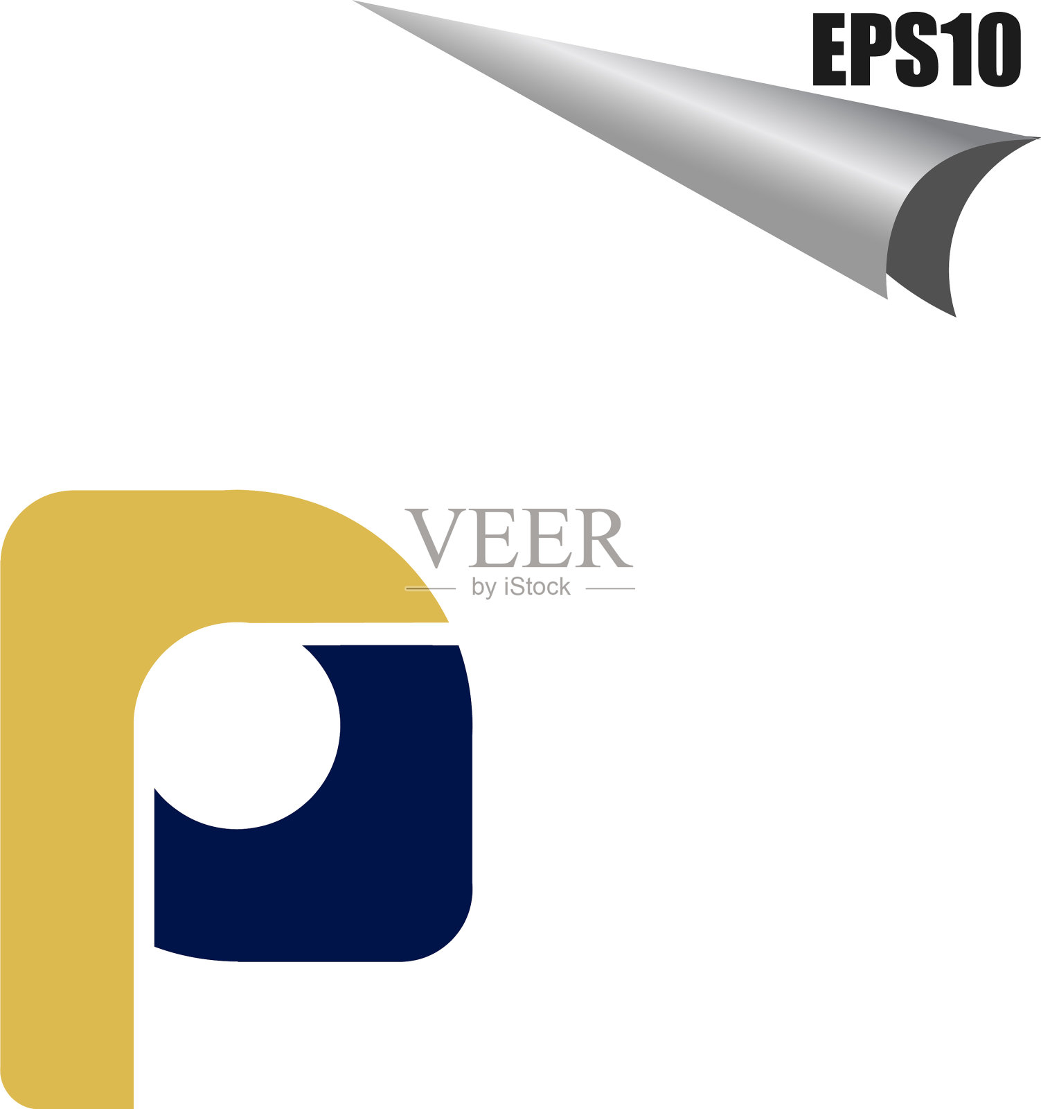 简单的rp初始字母设计模板插画图片素材