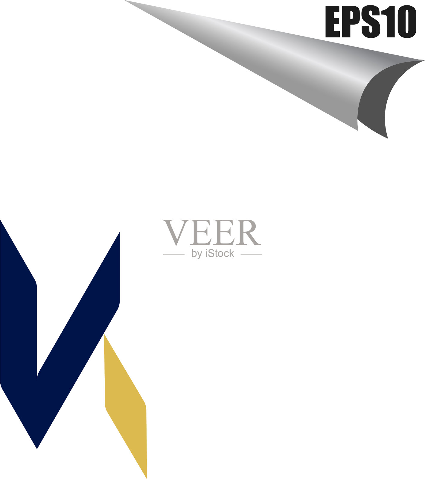 简单的vk初始字母设计模板插画图片素材