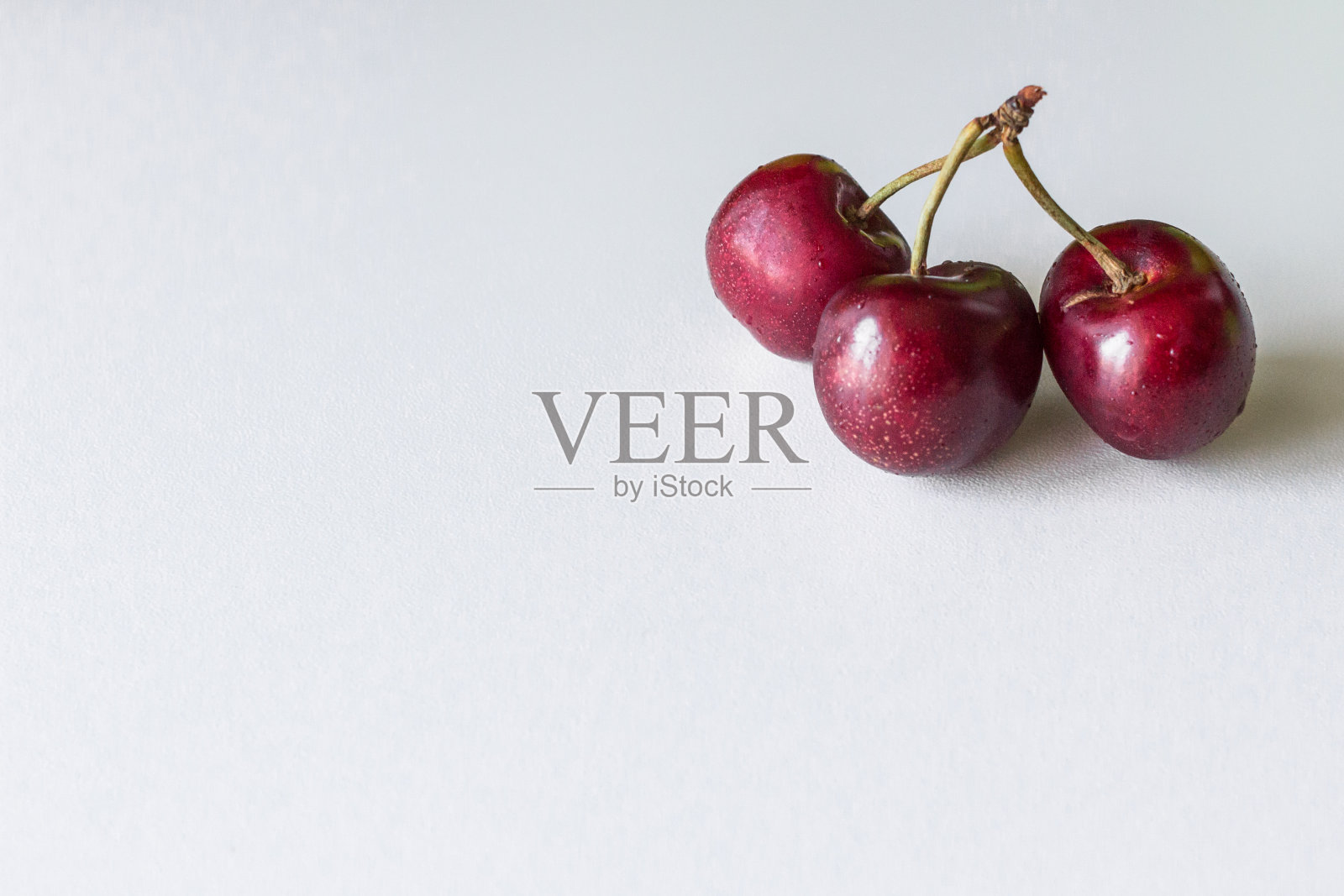 一茎上有几颗樱桃照片摄影图片