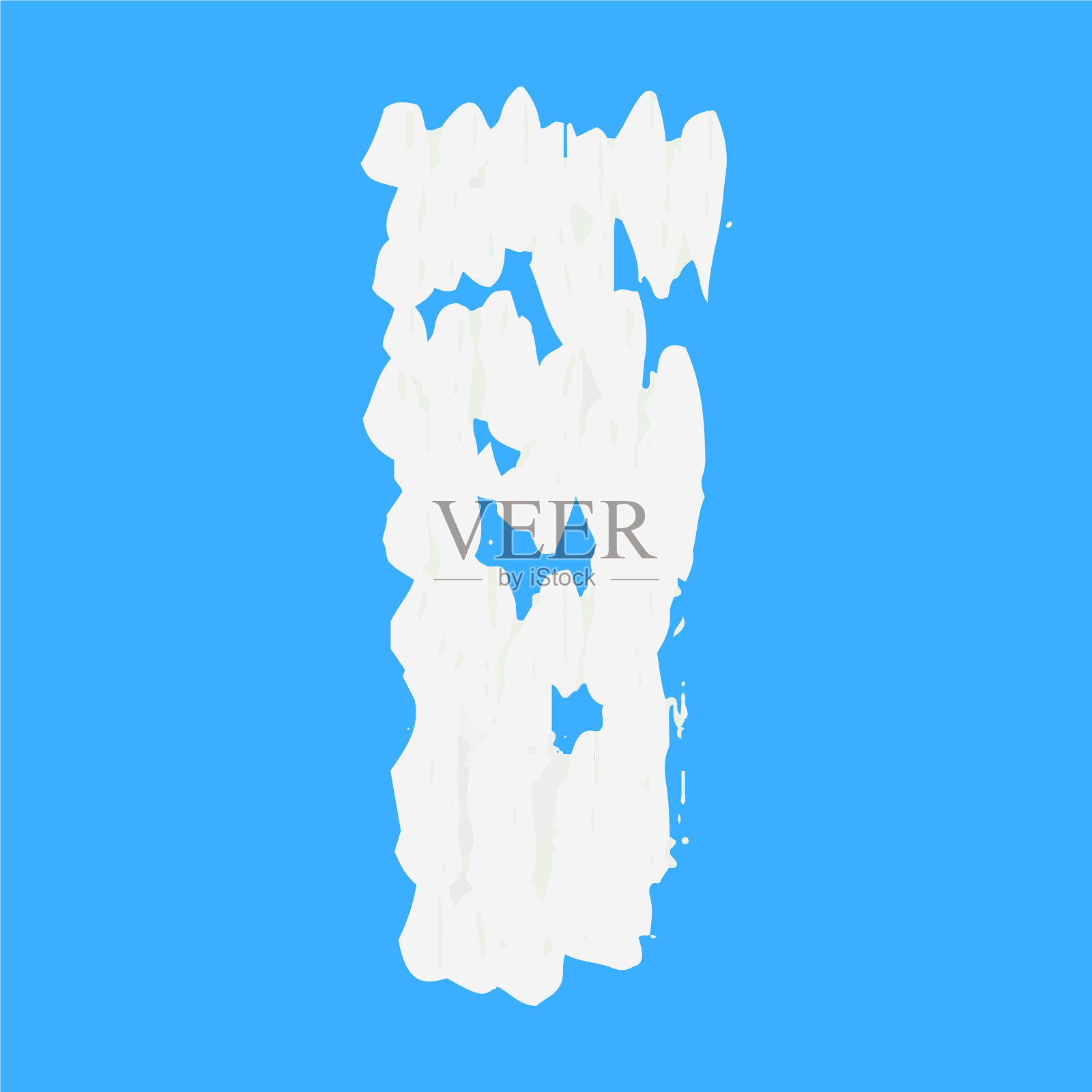 变异手写竖白笔刷线插画图片素材