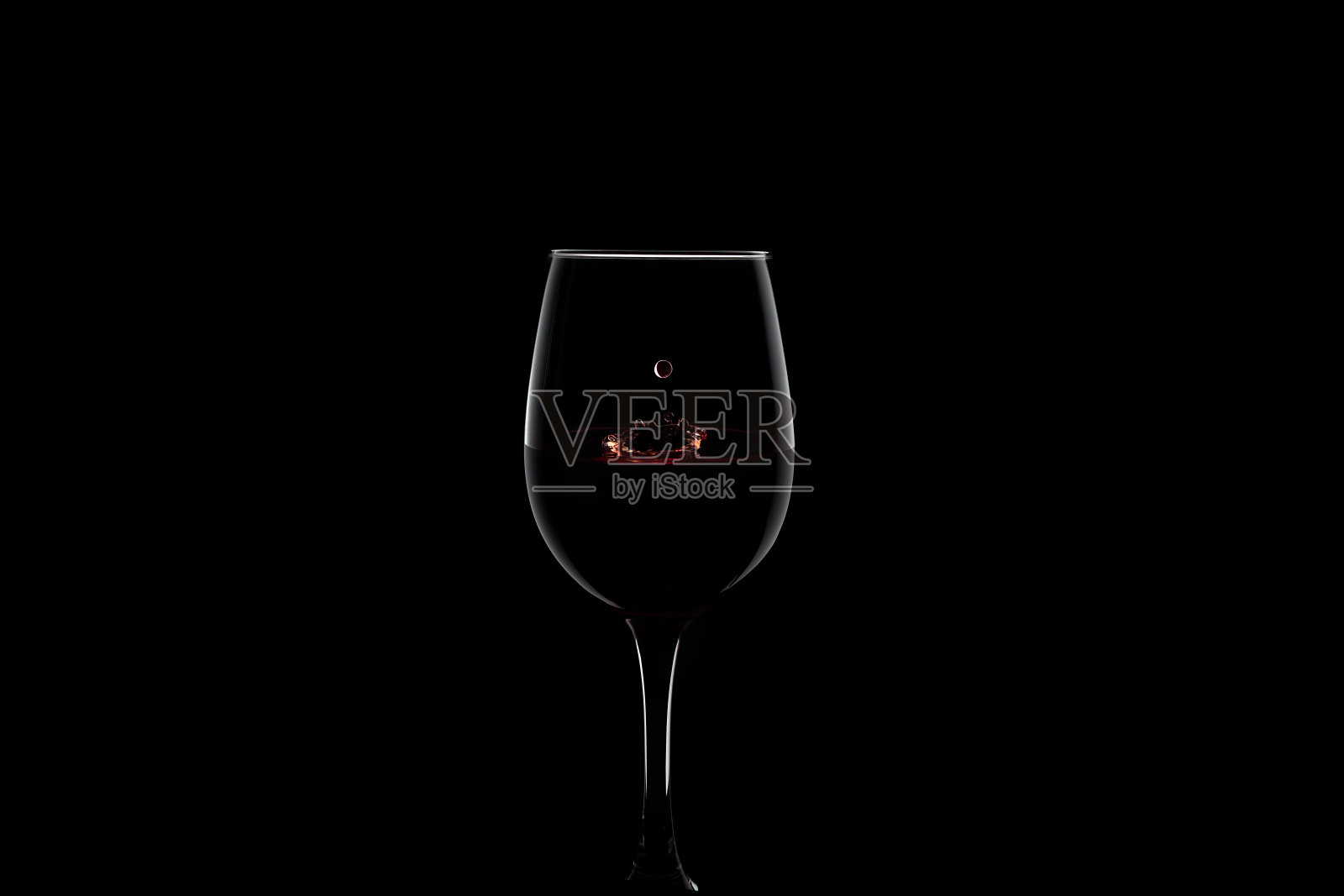 酒杯配红酒，红酒飞溅，照片摄影图片