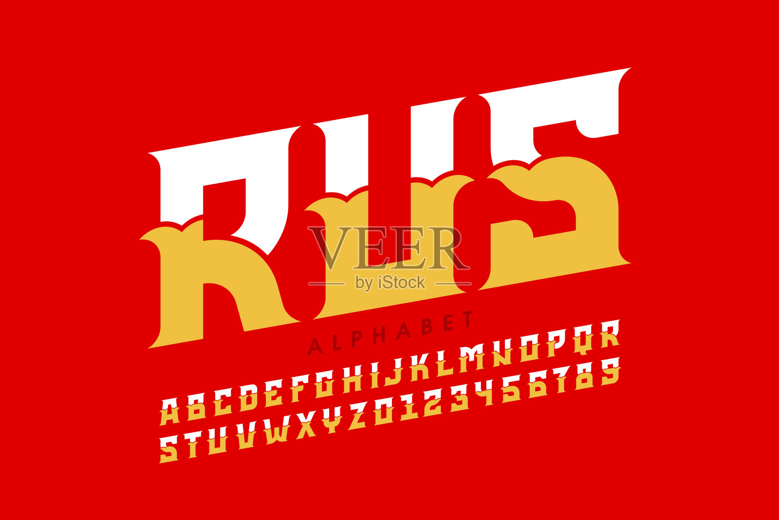 旧式字体，复古字母表插画图片素材