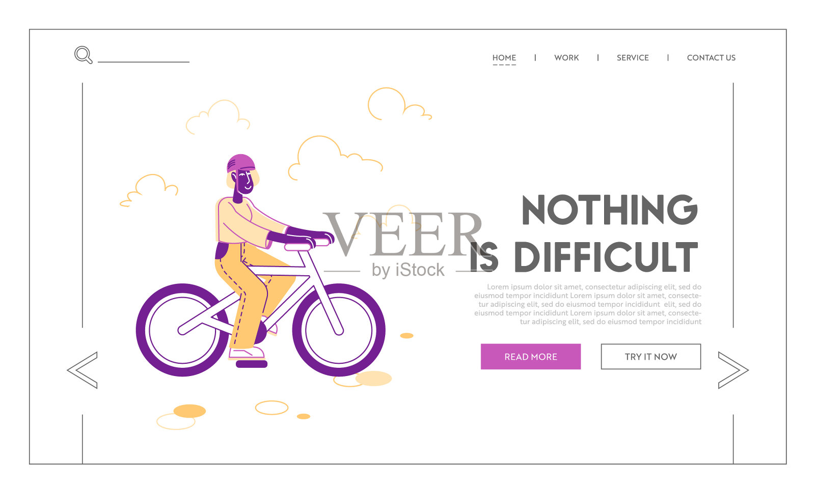 自行车运动生活和健康的生活方式设计模板素材