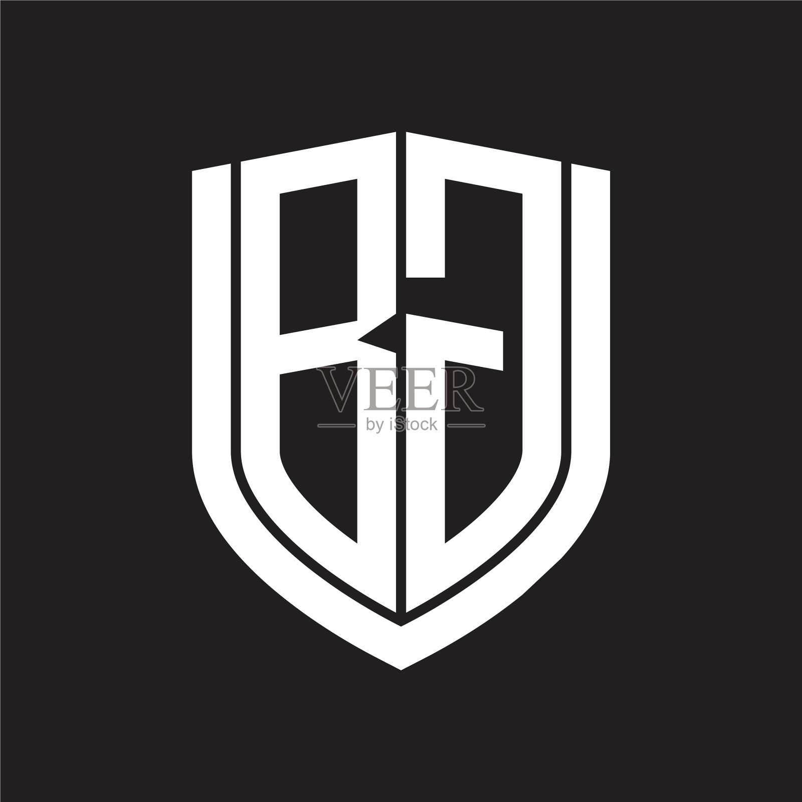 Bg标志与徽章盾图案设计插画图片素材