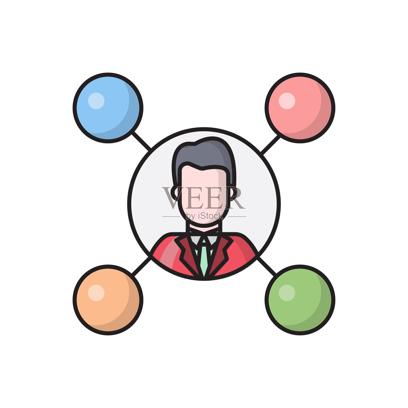 连接插画图片素材