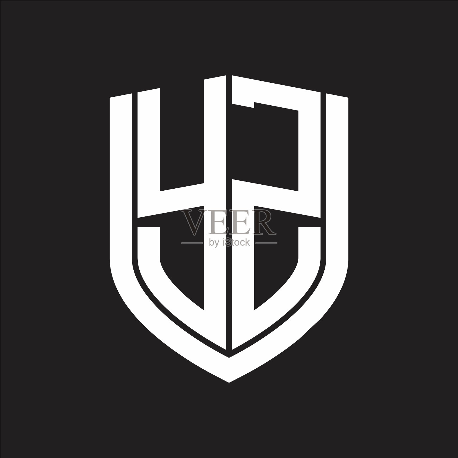 Yz标志与会徽盾图案设计插画图片素材