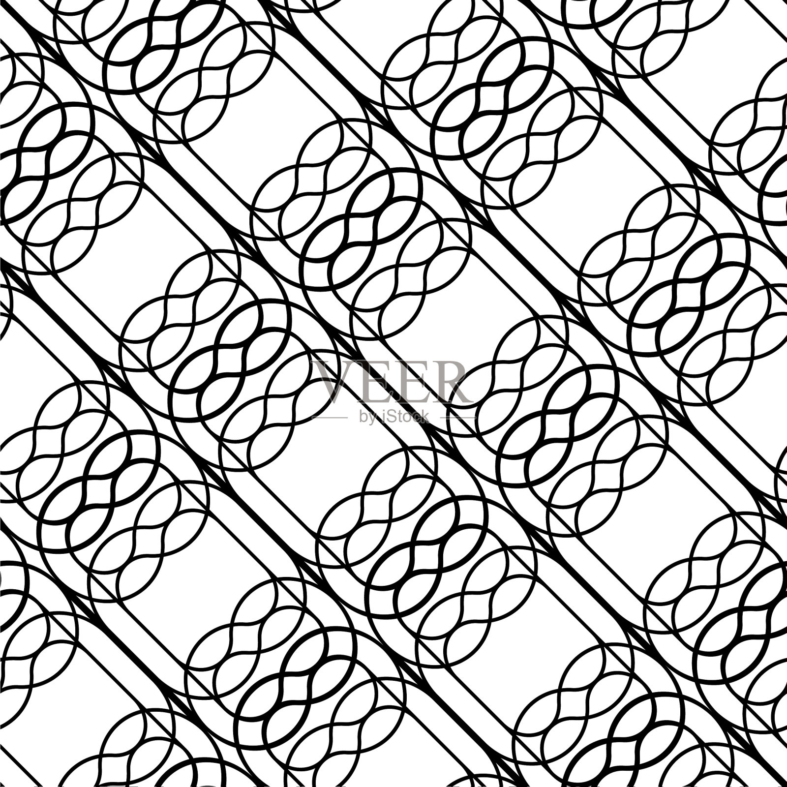 设计无缝单色光栅图案插画图片素材