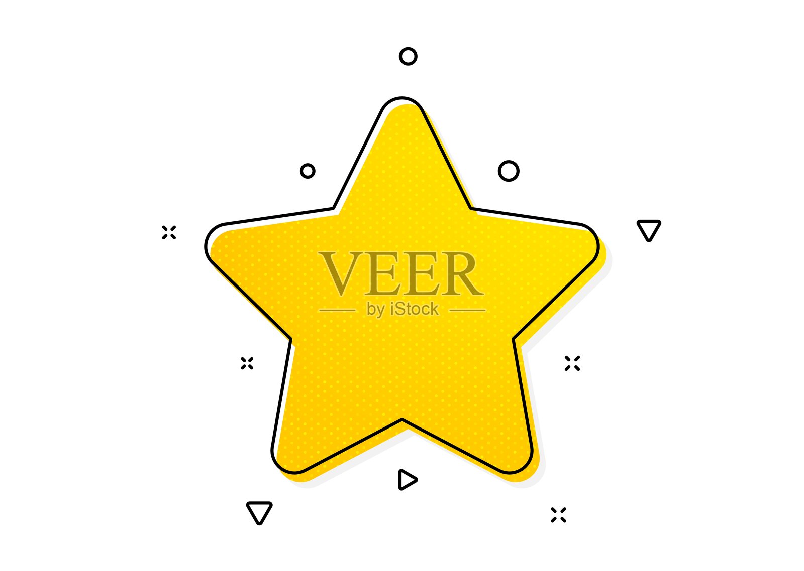 明星偶像。最好的等级标志。向量图标素材