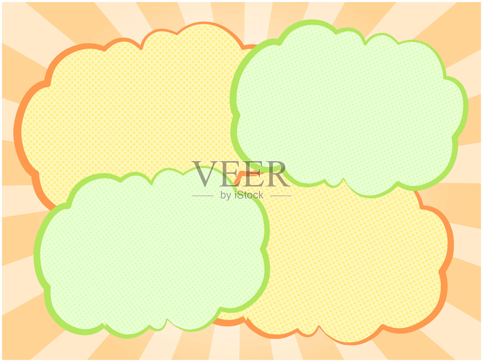 集中线条和云的背景插画图片素材