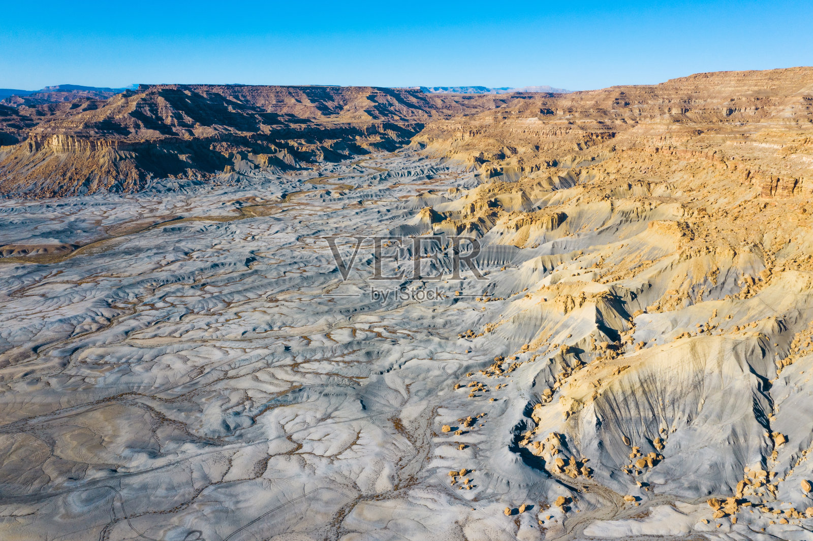 犹他州山上鸟瞰图，侵蚀纹理照片摄影图片