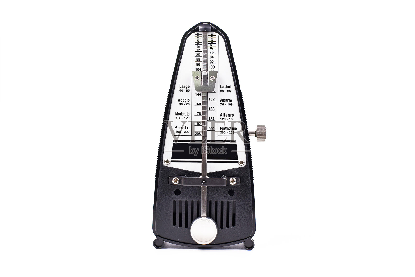 黑色节拍器孤立在白色背景上照片摄影图片