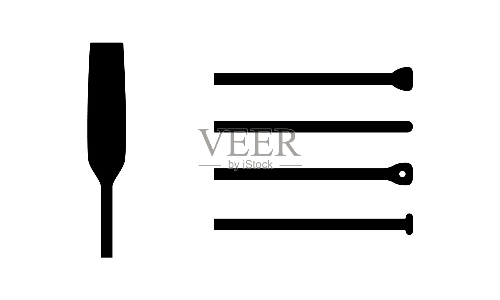 孤立的木浆或桨图标素材