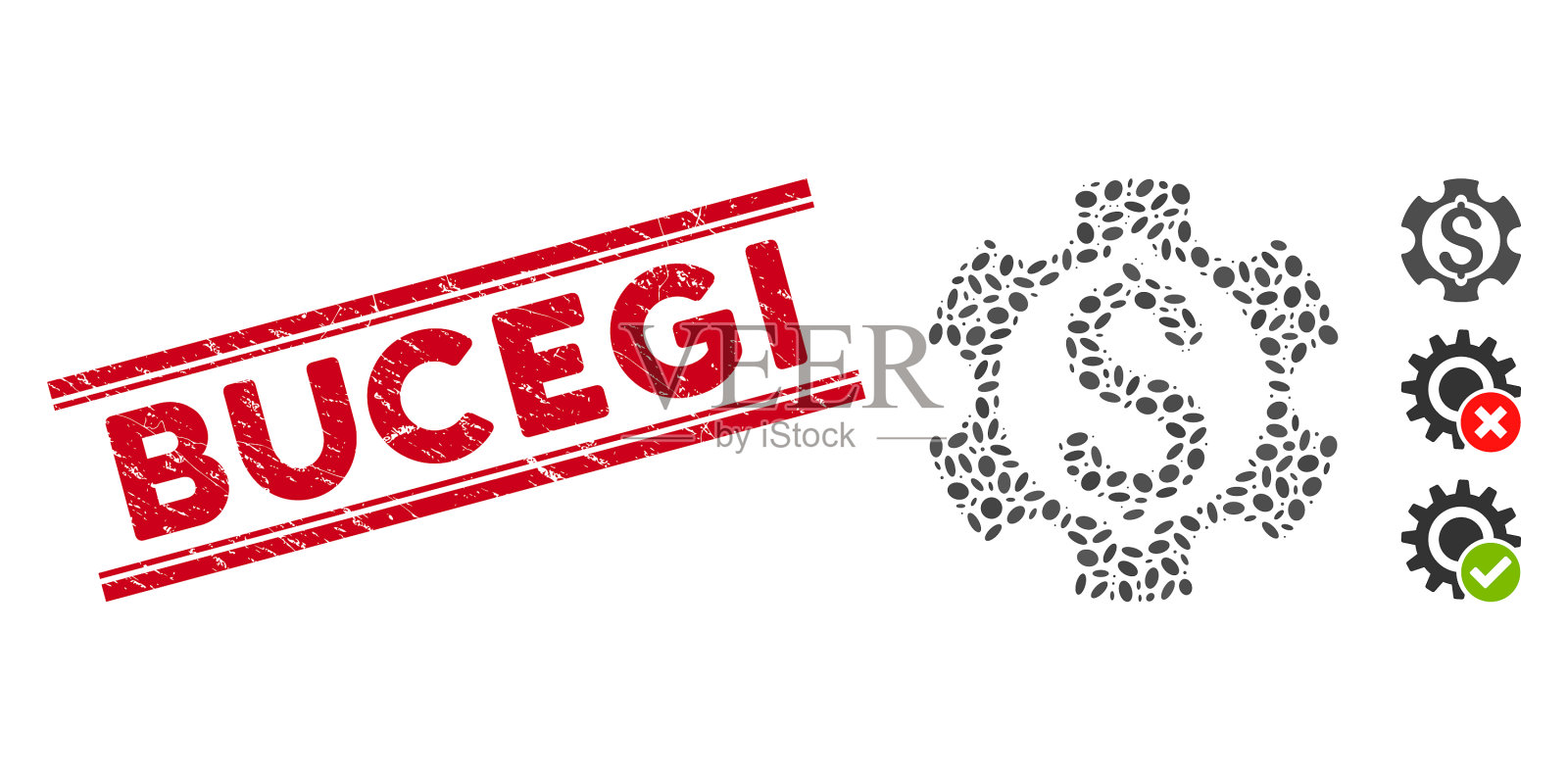 刮布吉线邮票和马赛克金融插画图片素材