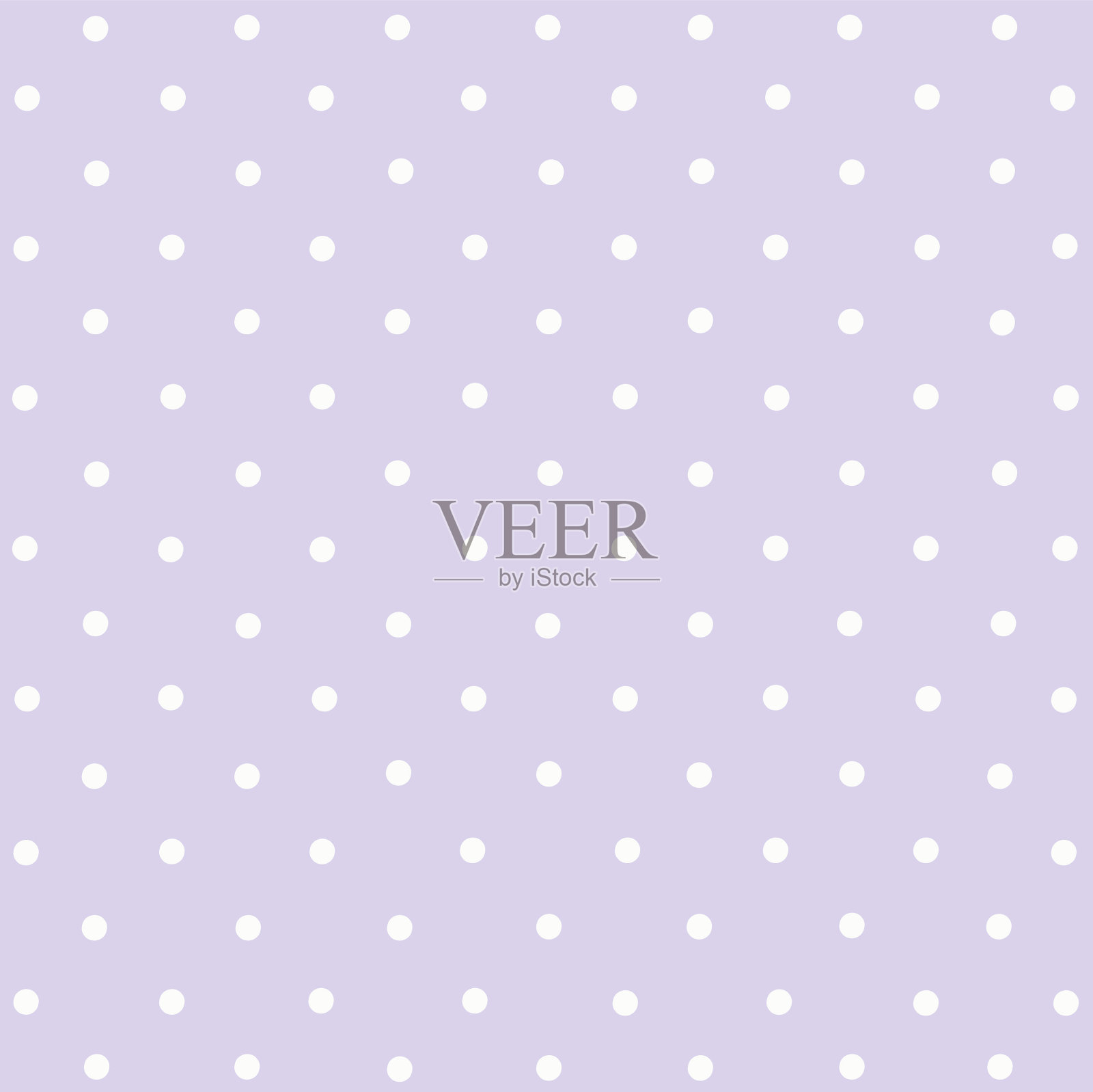 紫色背景上的波尔卡白点图案插画图片素材