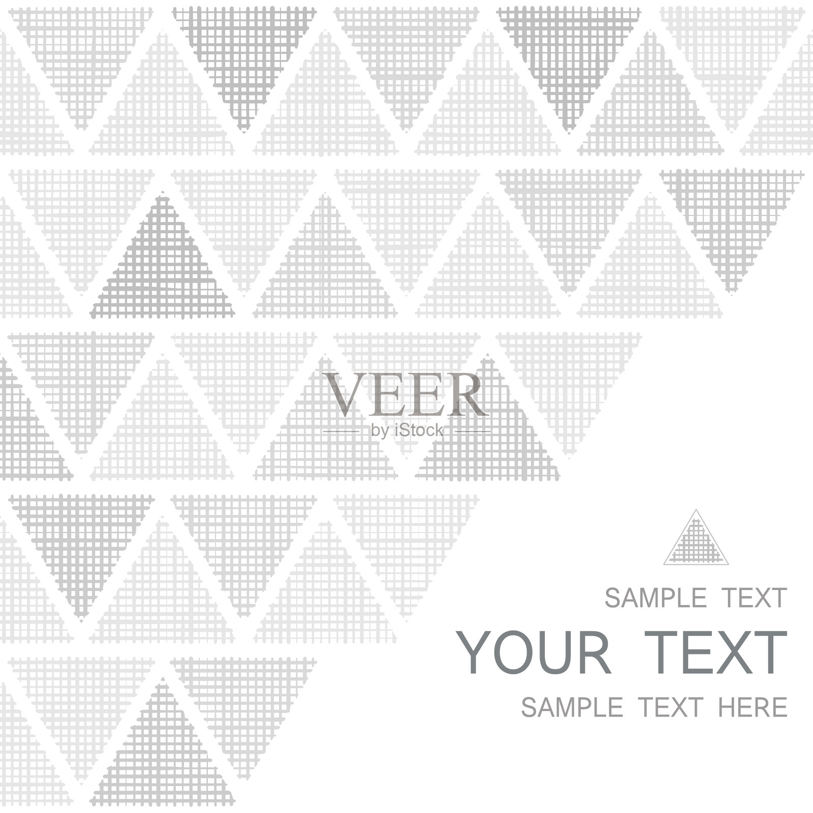 织物纹理三角形框架无缝图案背景。复古的标签和徽章设计。适合贺卡，婚礼请柬，纺织图案，包装纸或时尚标签。插画图片素材