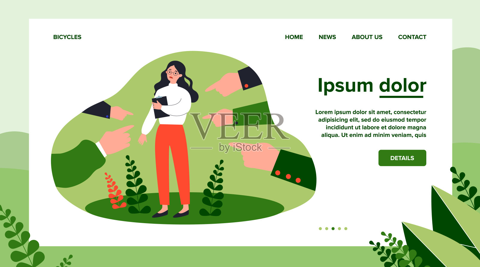 社会欺凌的受害者插画图片素材