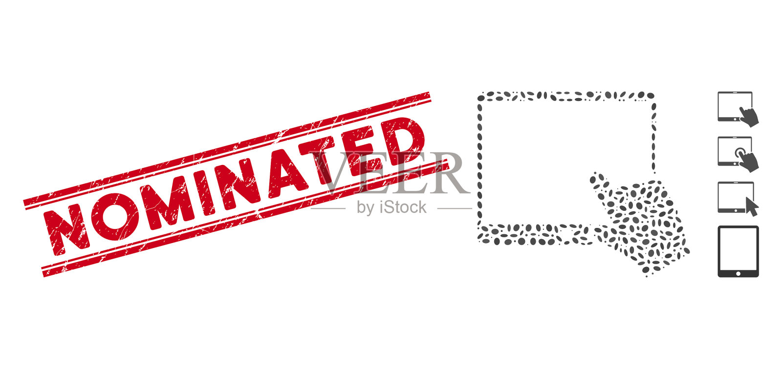 危难提名线邮票与拼贴手插画图片素材