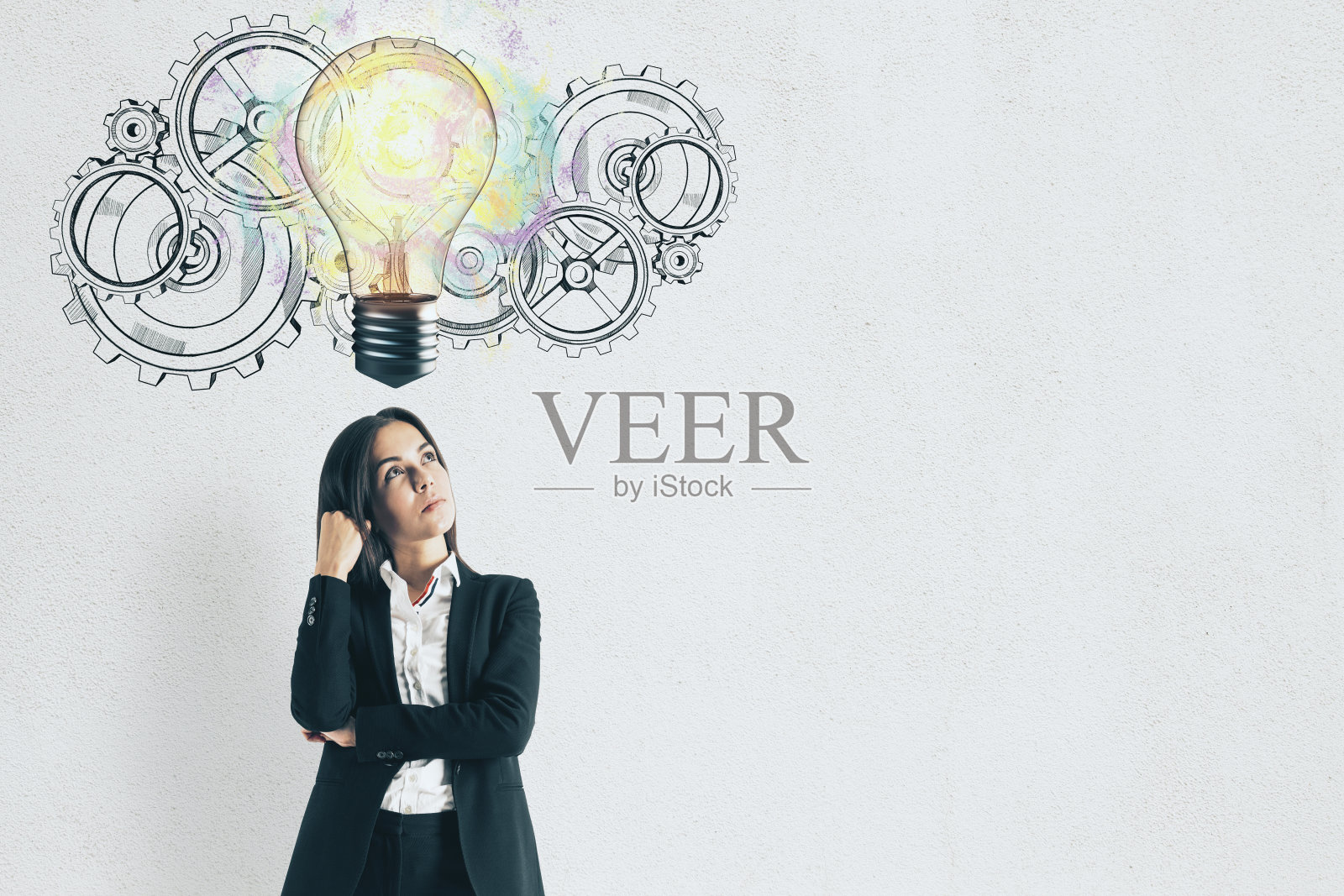 年轻的商人思维照片摄影图片