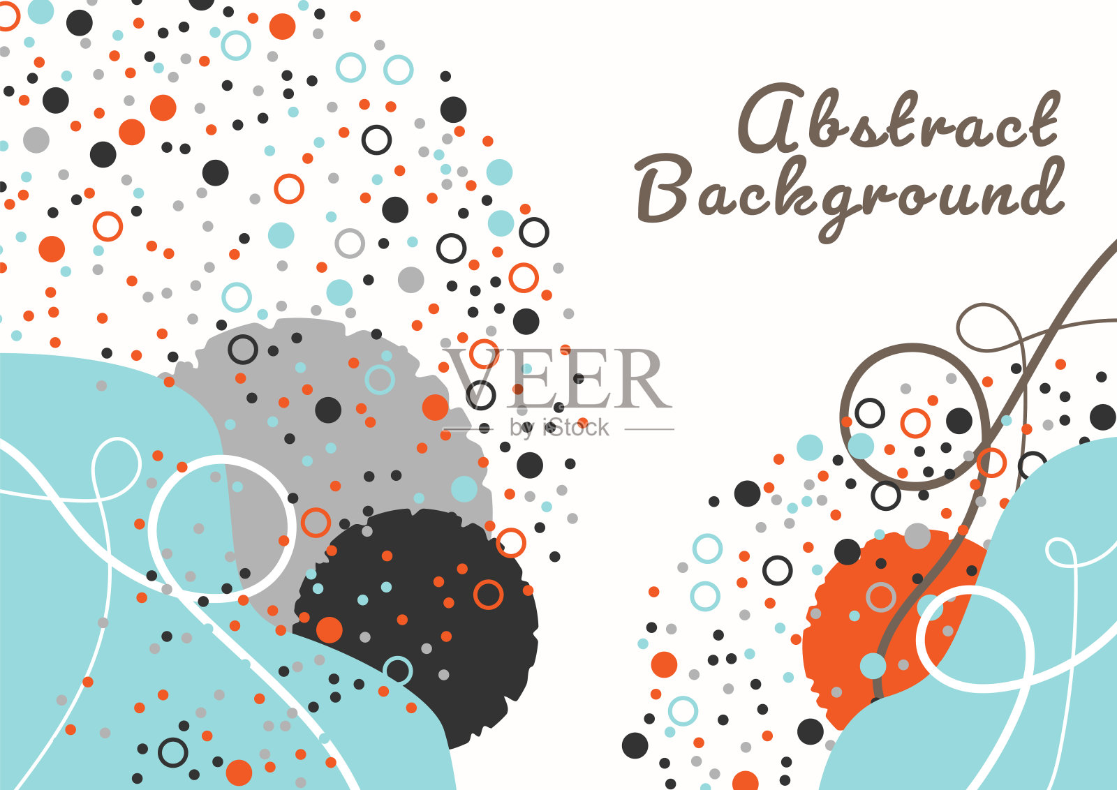 涂鸦抽象的设计背景。动态组合与复制空间插画图片素材