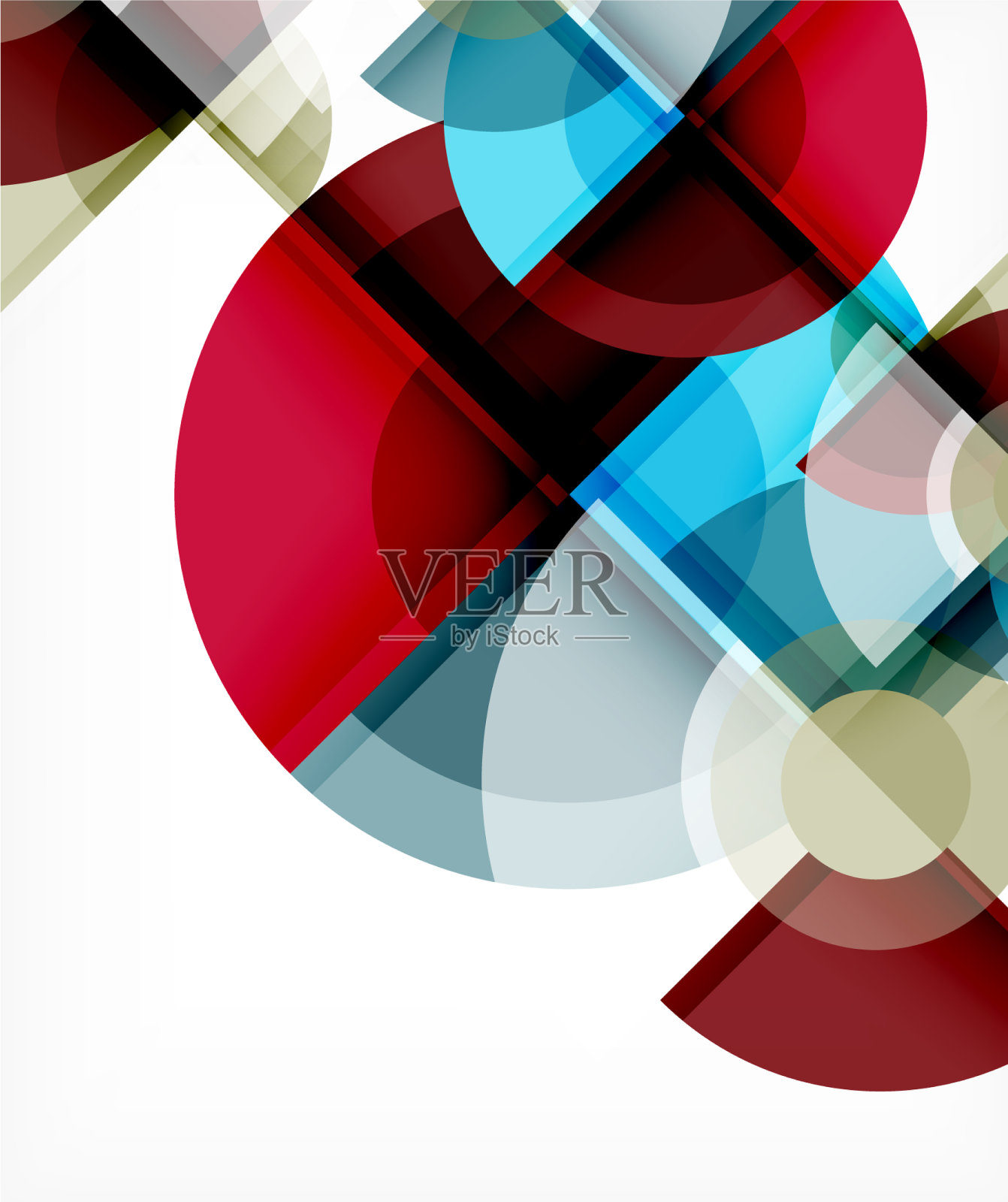 抽象背景圆和三角形设计插画图片素材