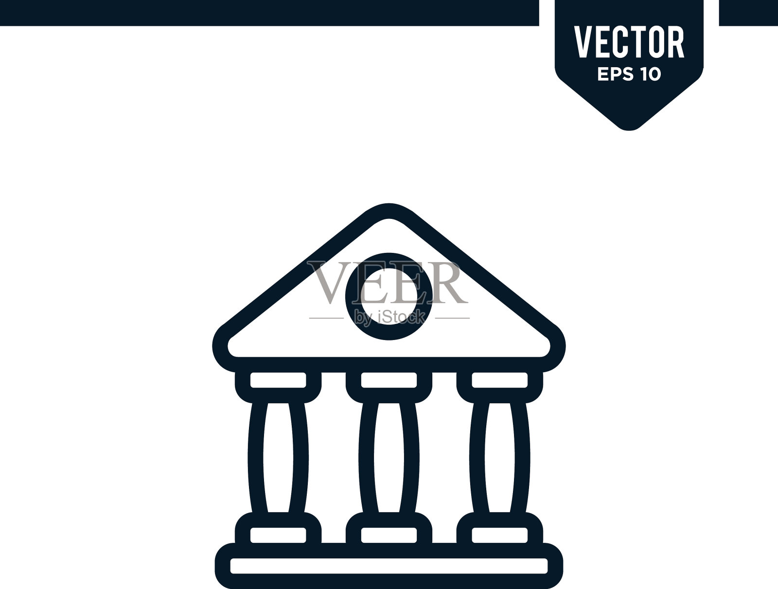 在轮廓或线条艺术中构建图标集合插画图片素材