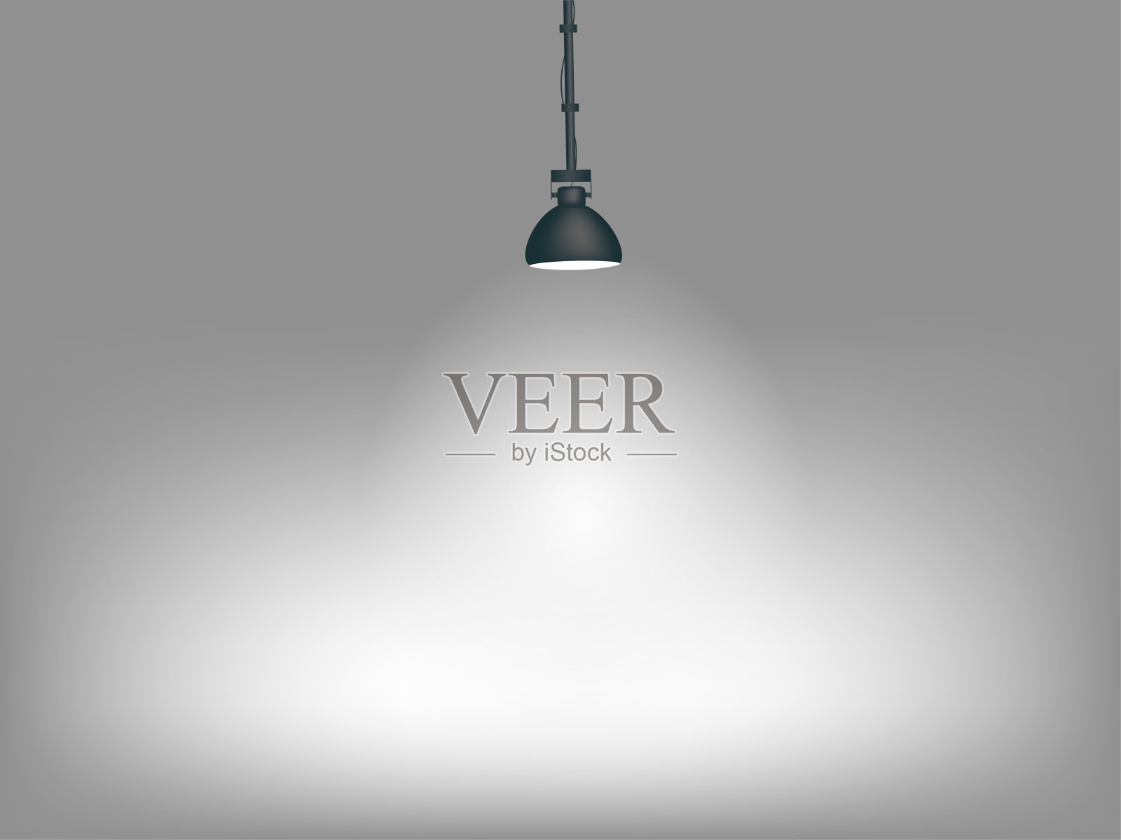 白光照亮周围的空间、地形。插画图片素材